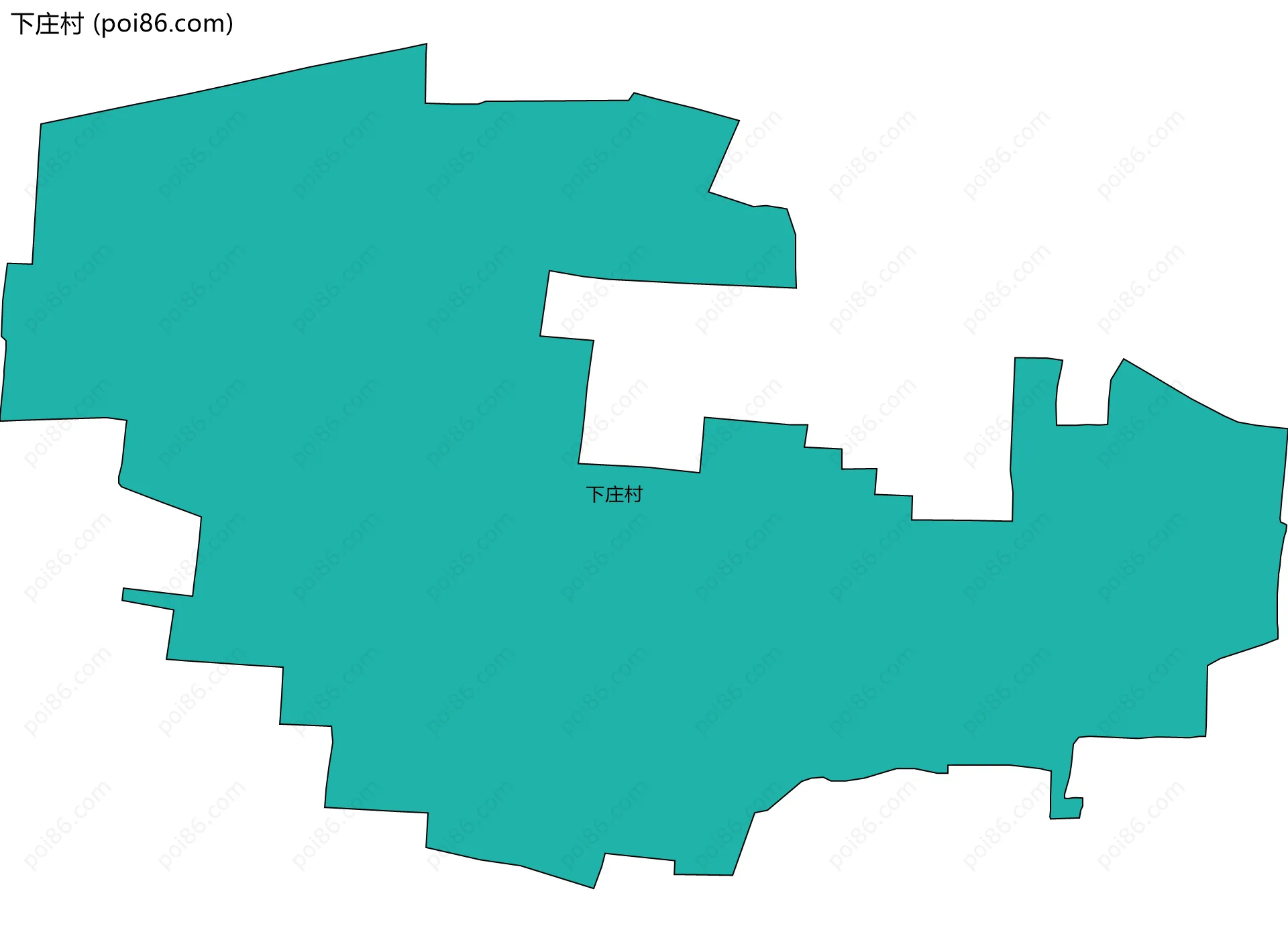 下庄村边界地图