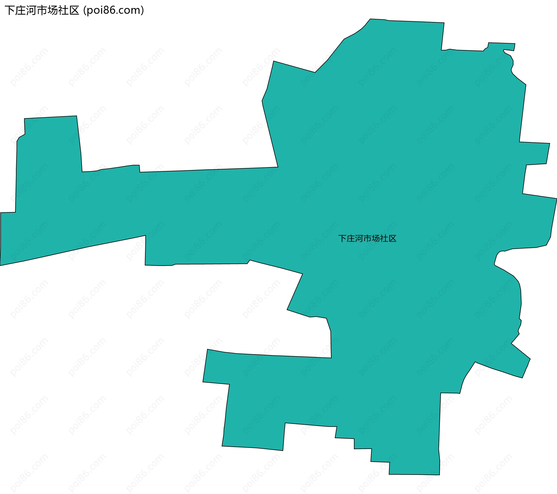 下庄河市场社区边界地图