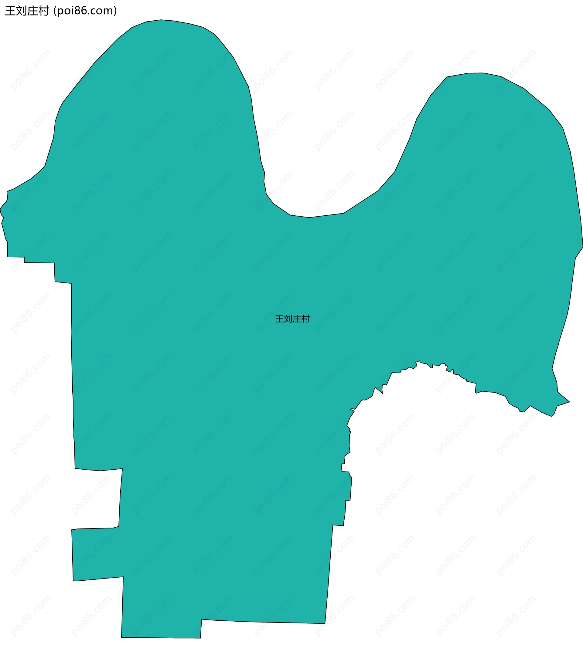 王刘庄村边界地图