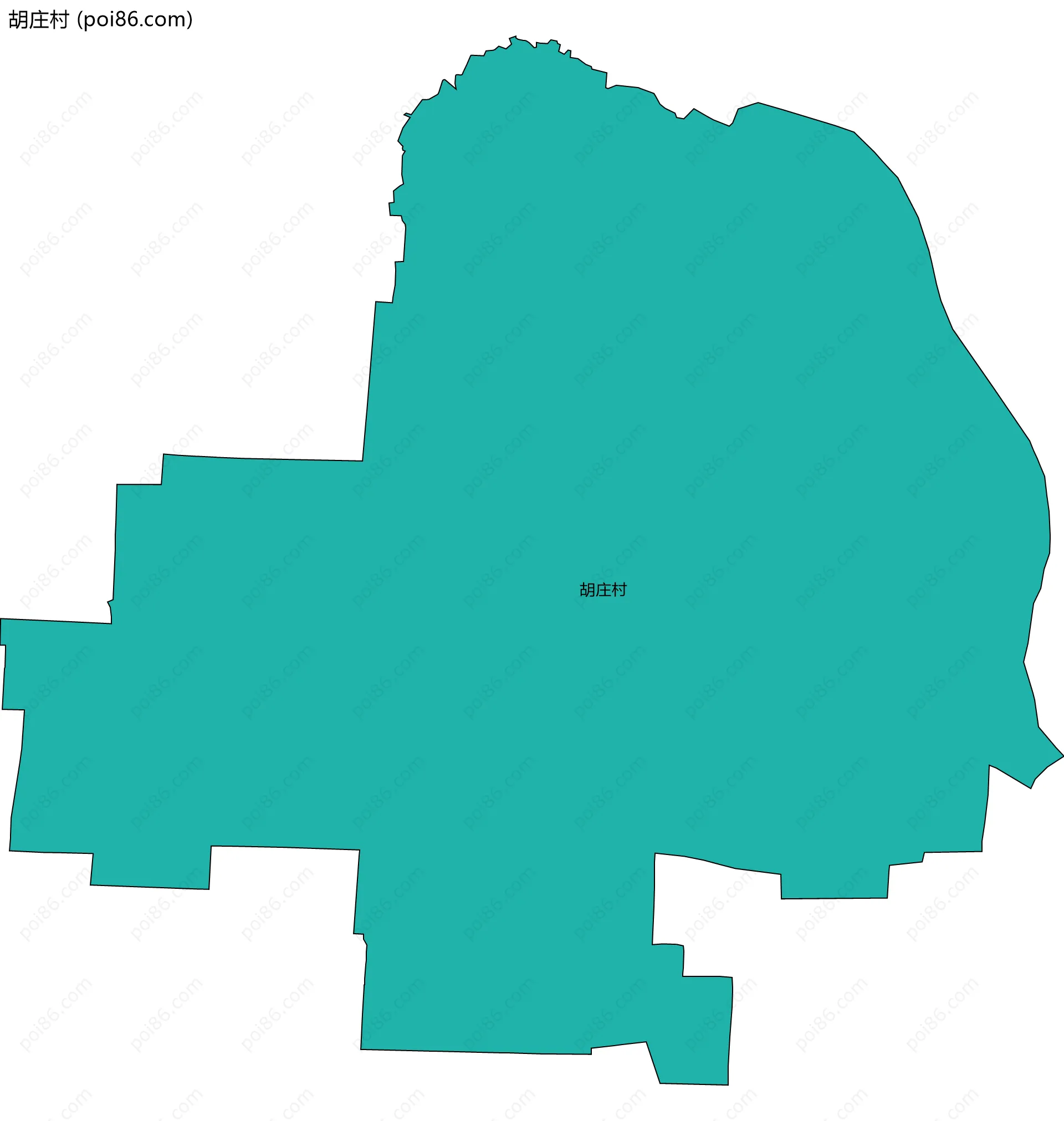 胡庄村边界地图