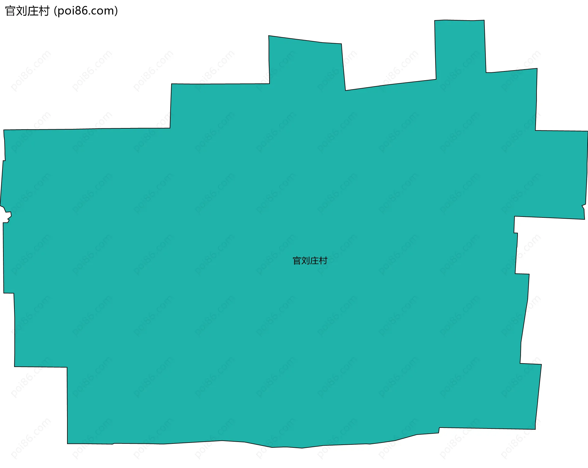 官刘庄村边界地图