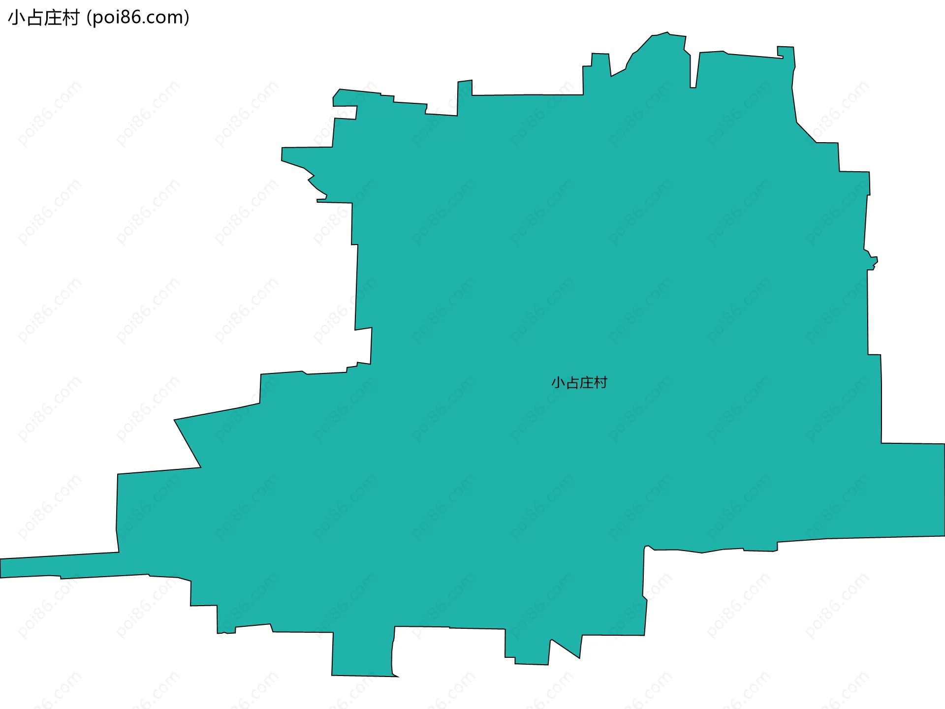 小占庄村边界地图
