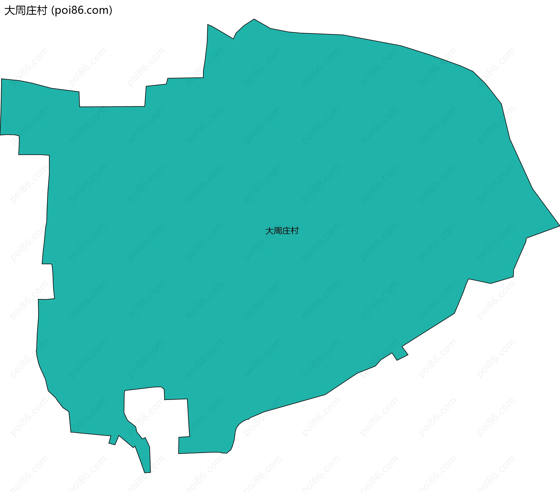 大周庄村边界地图