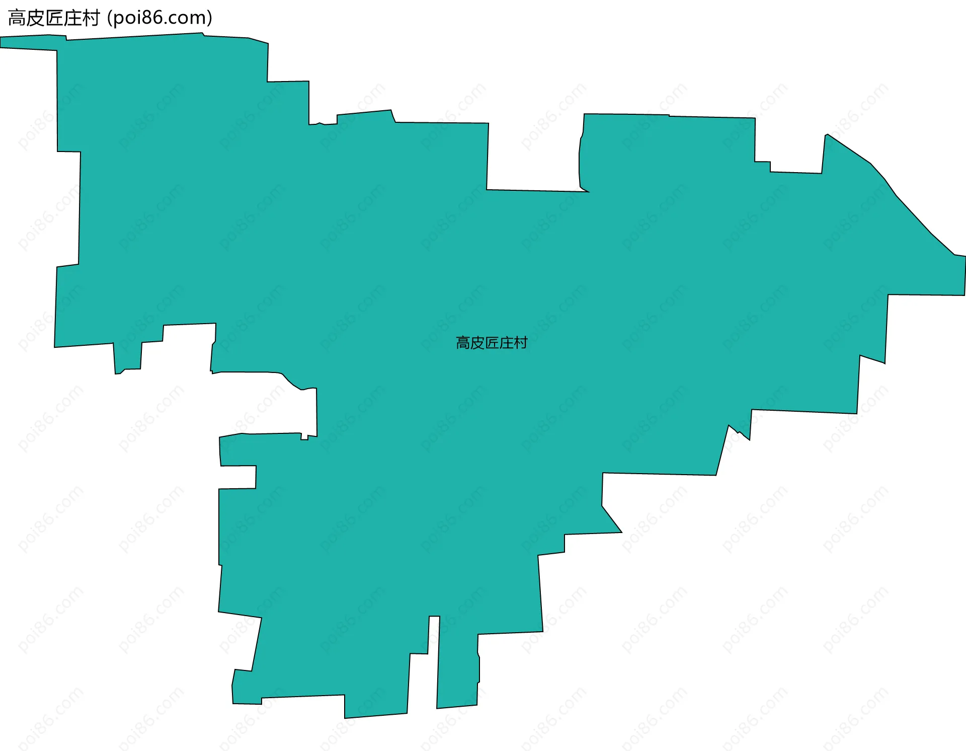 高皮匠庄村边界地图
