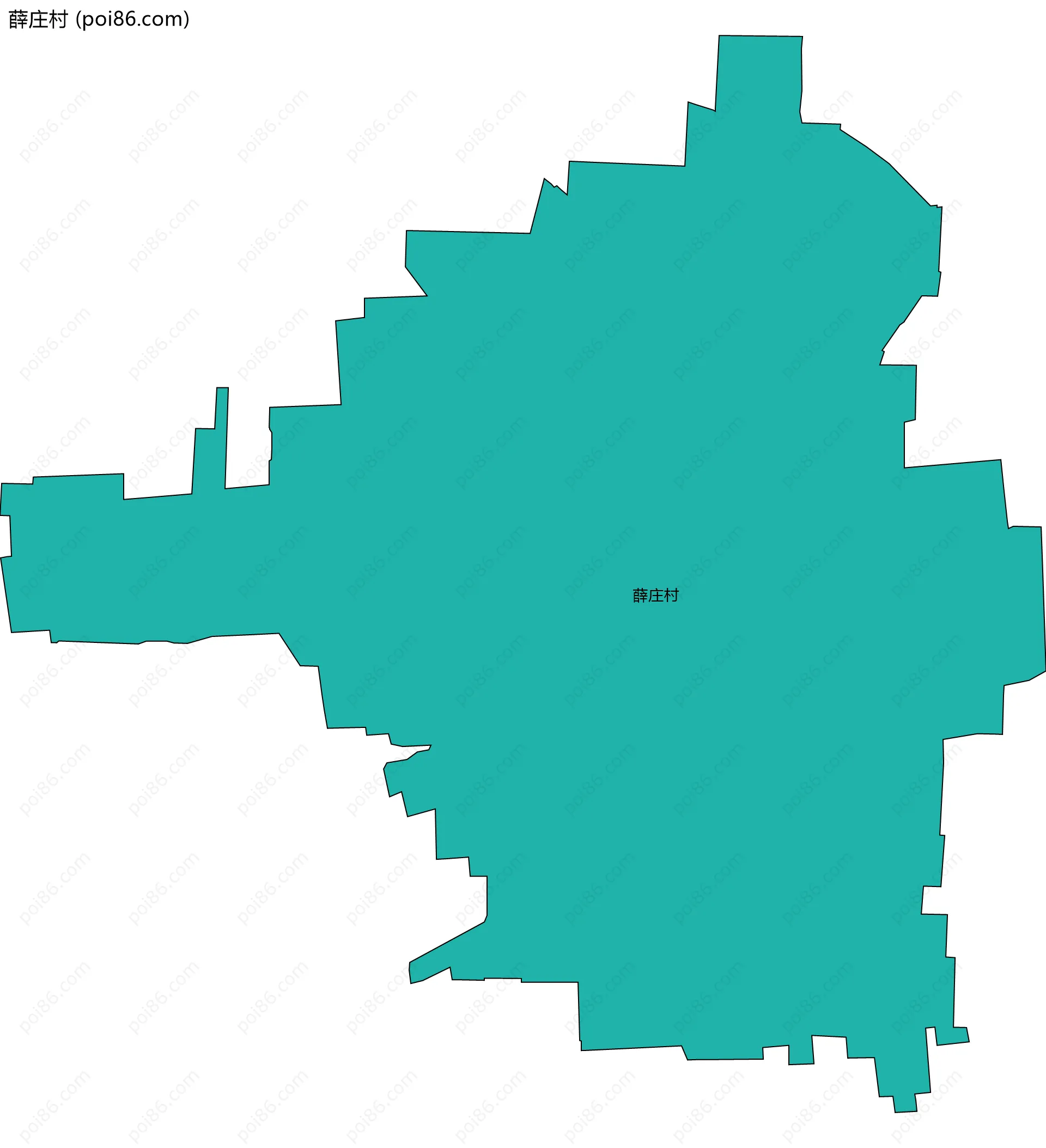 薛庄村边界地图