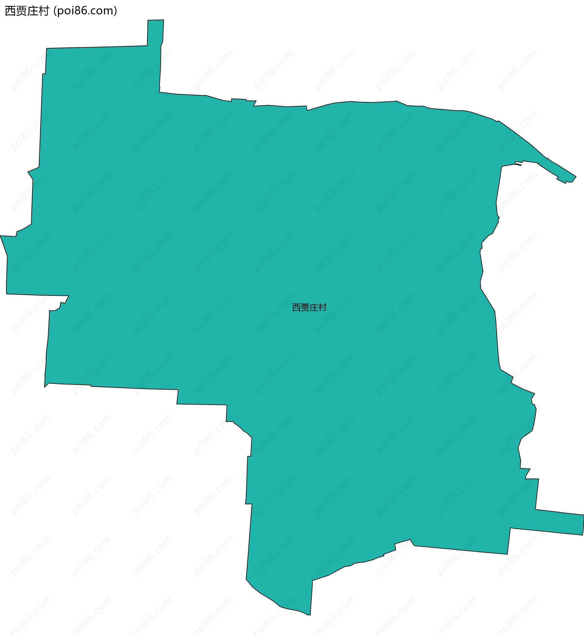 西贾庄村边界地图
