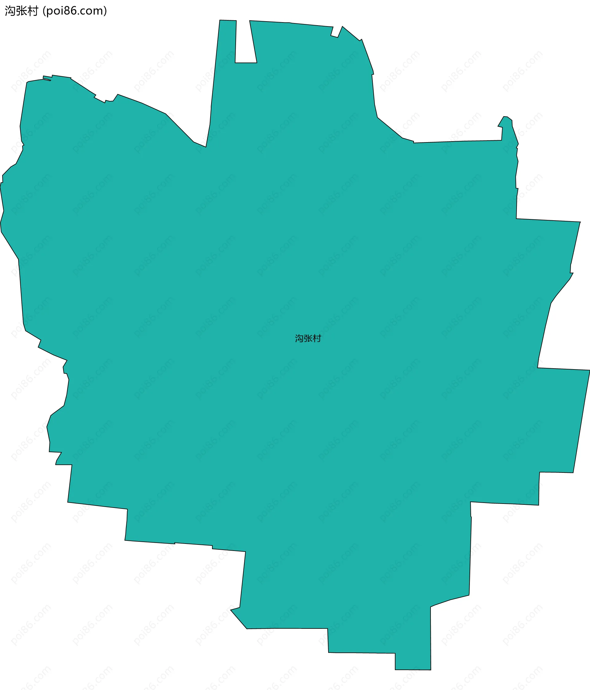 沟张村边界地图
