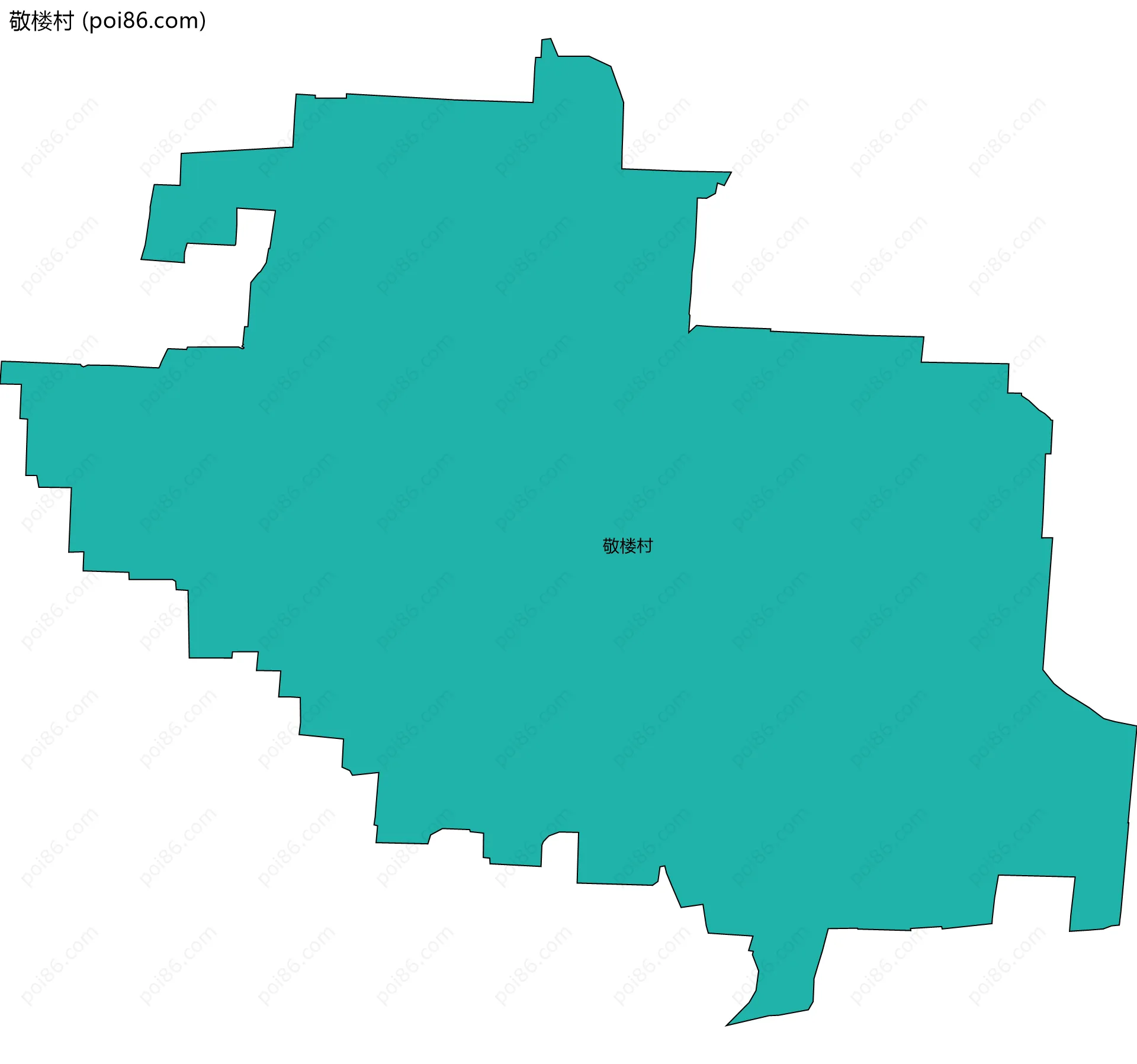 敬楼村边界地图