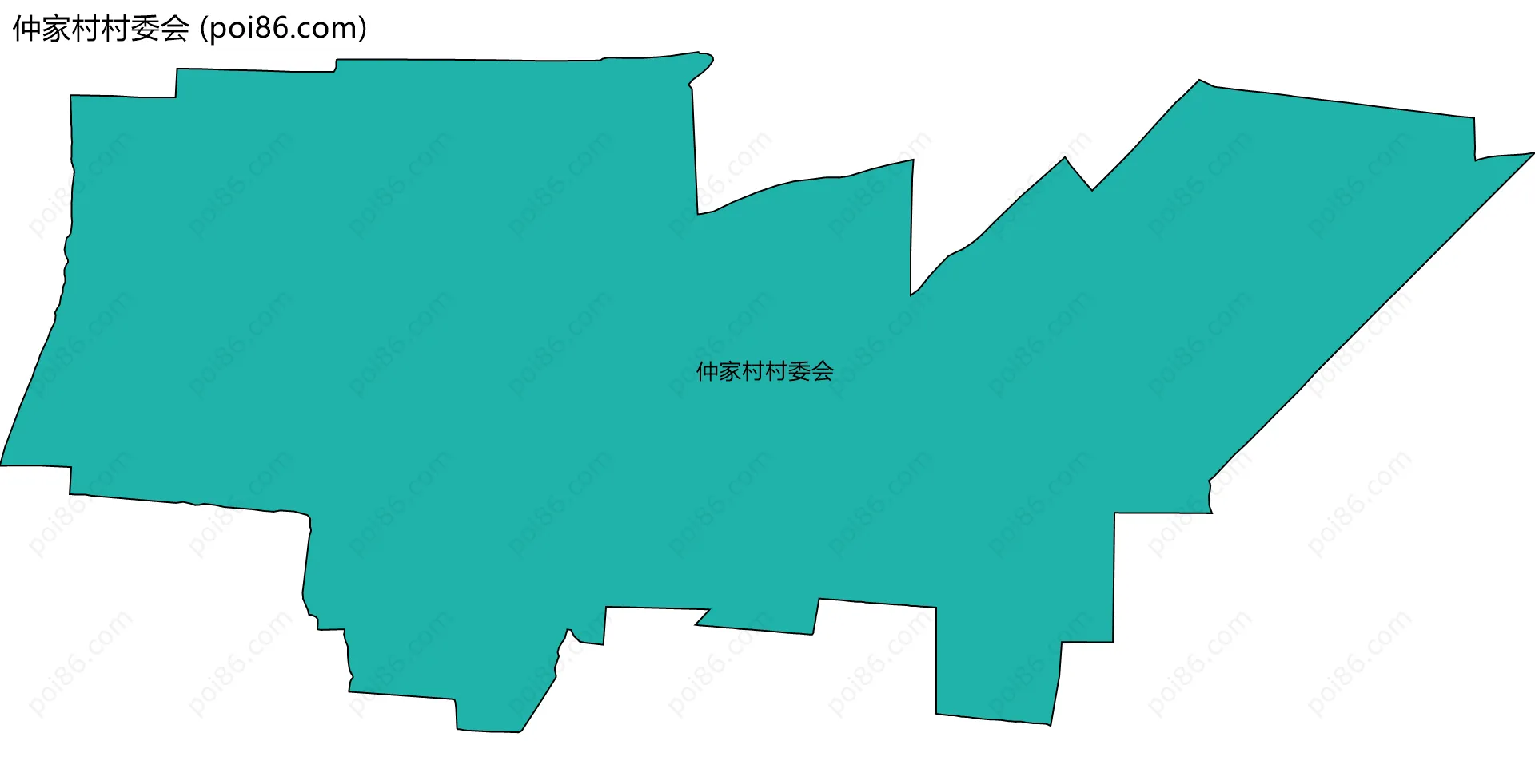 仲家村村委会边界地图