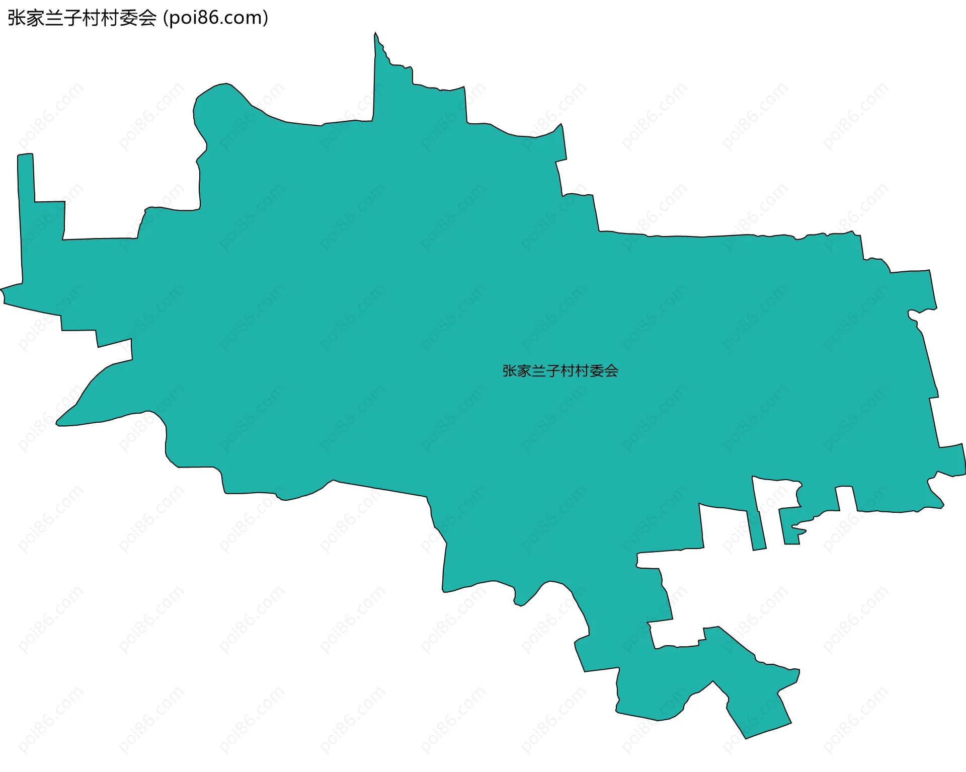 张家兰子村村委会边界地图