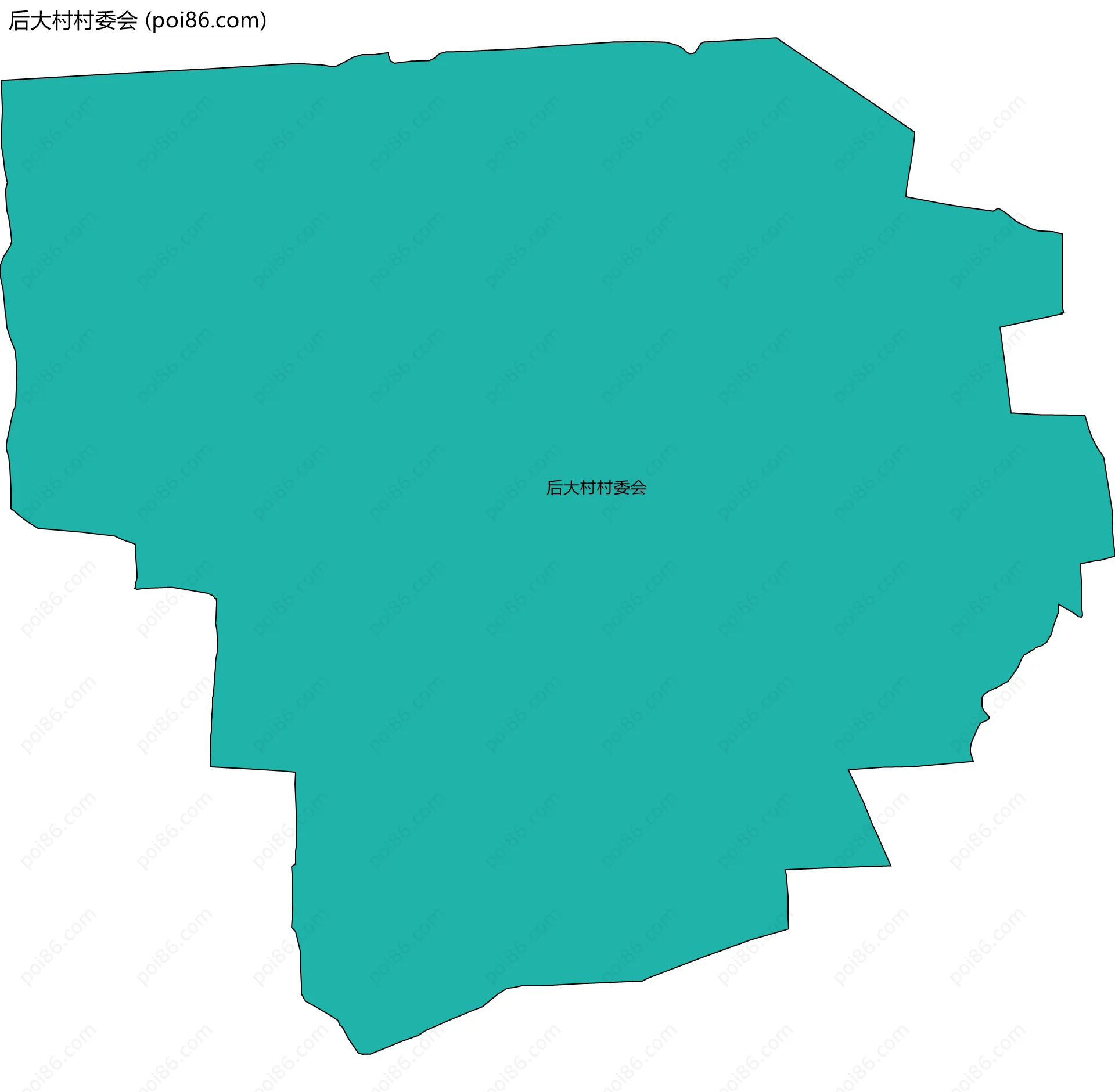 后大村村委会边界地图