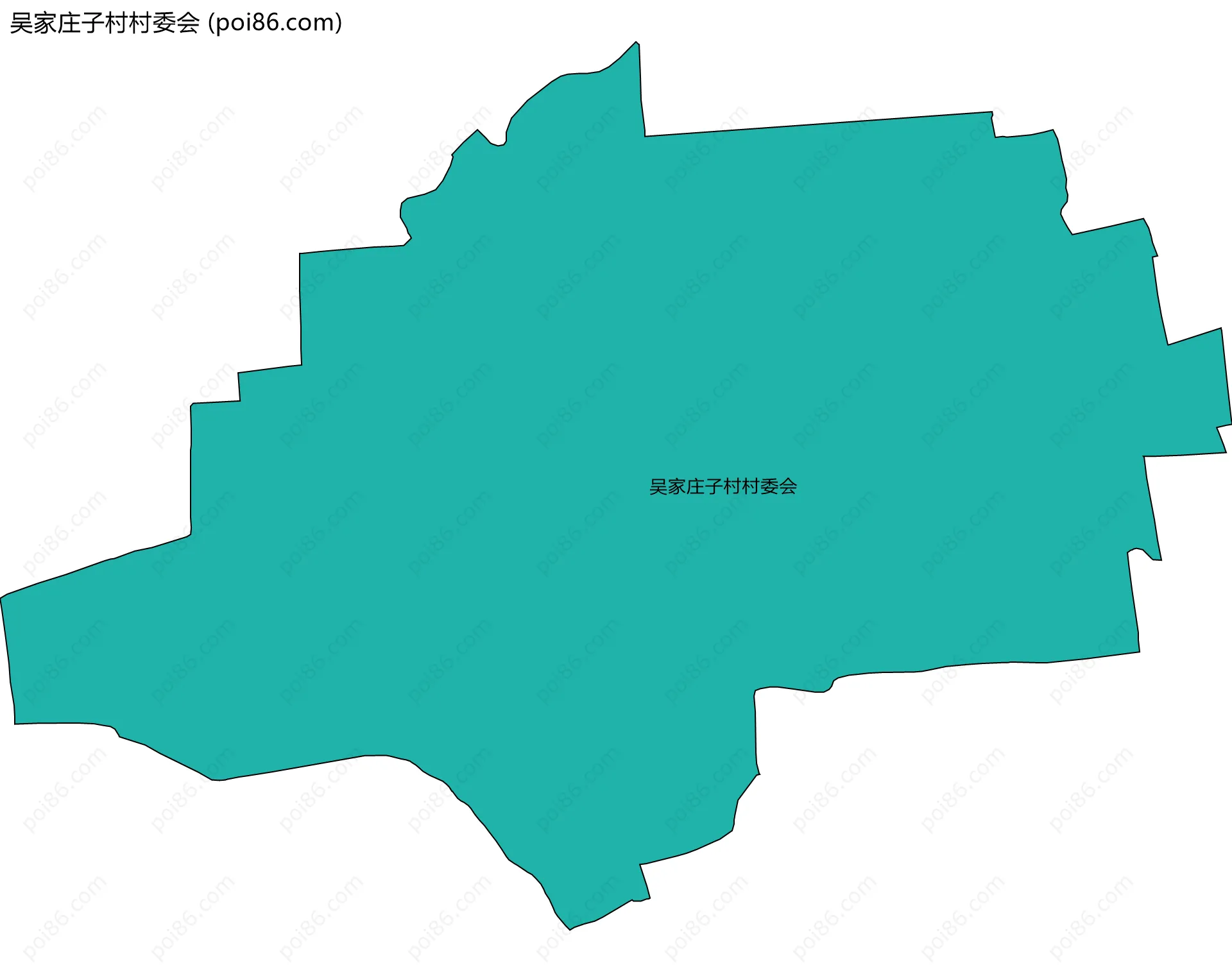 吴家庄子村村委会边界地图