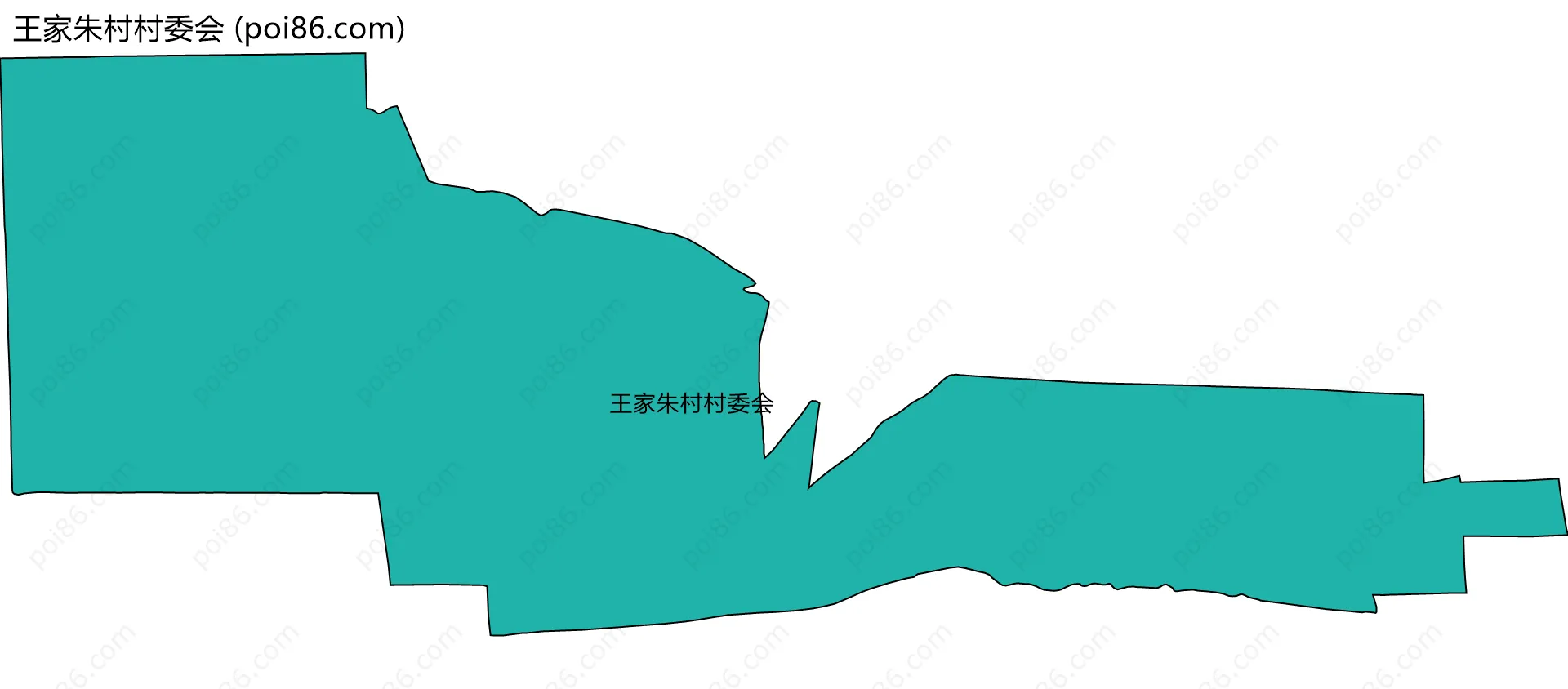 王家朱村村委会边界地图