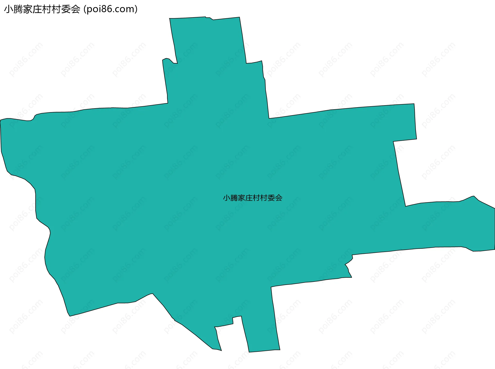 小腾家庄村村委会边界地图