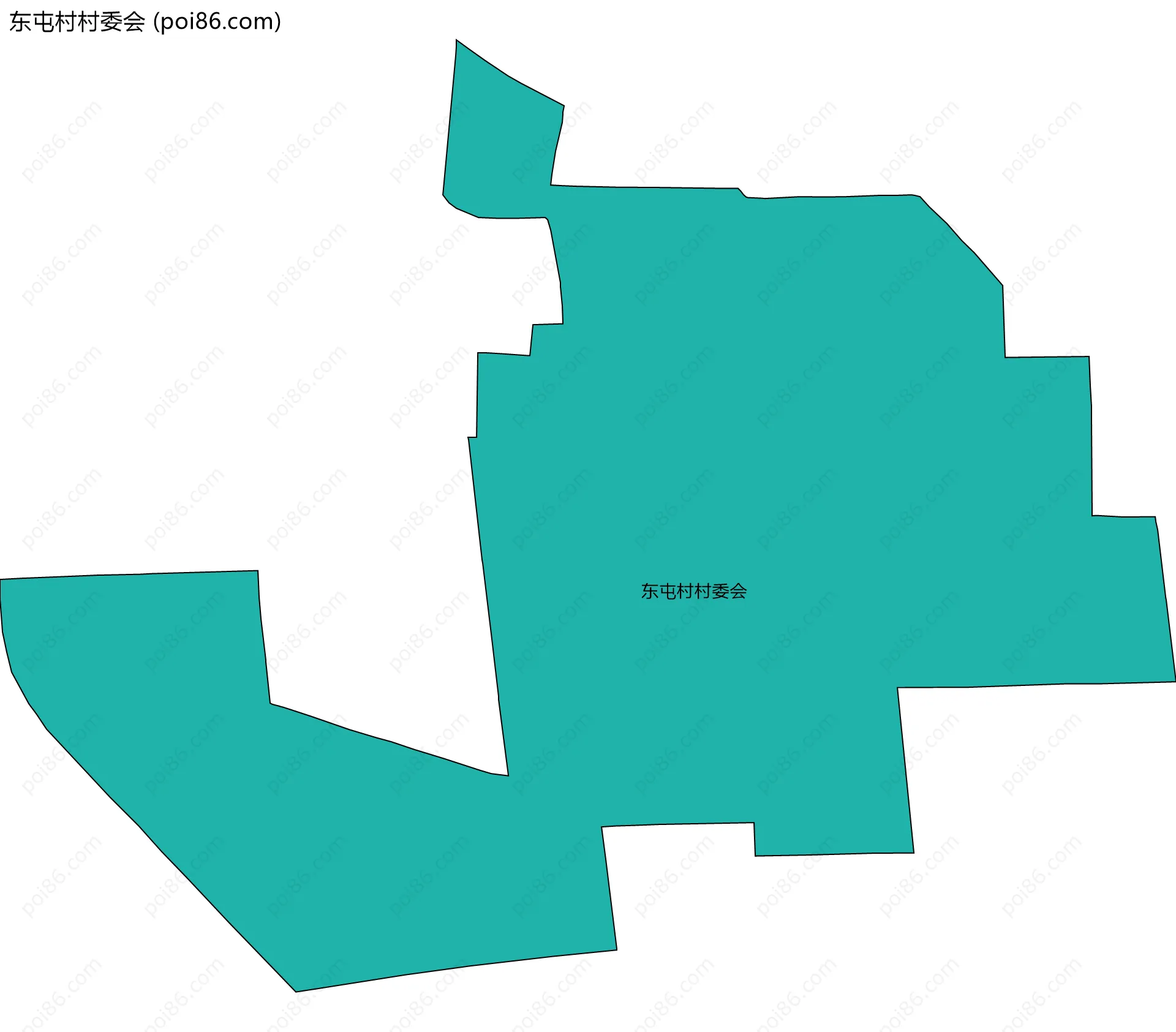 东屯村村委会边界地图