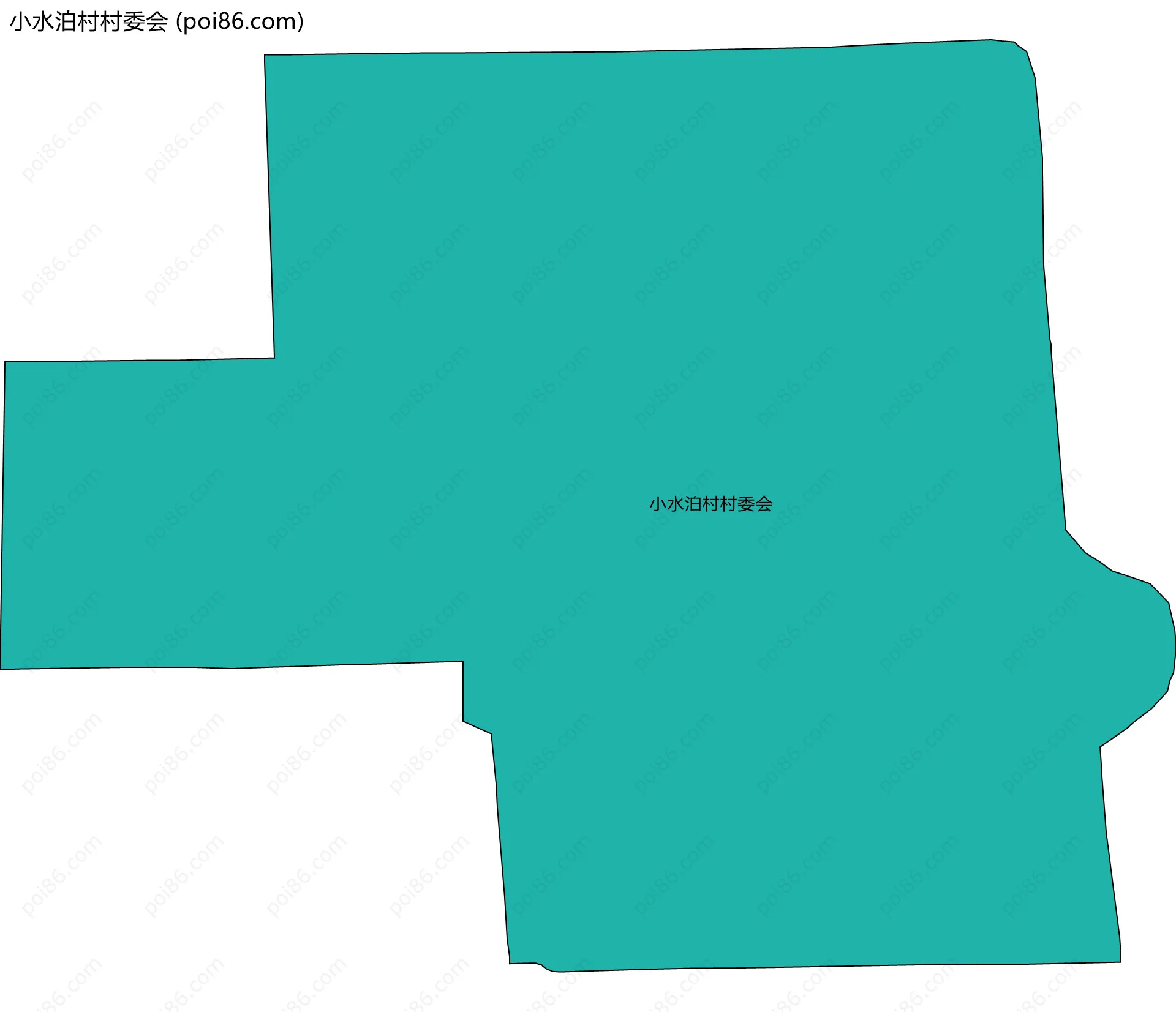 小水泊村村委会边界地图