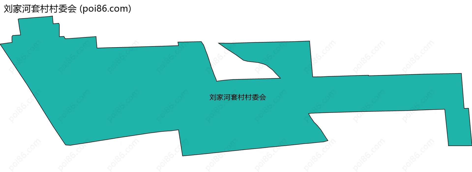 刘家河套村村委会边界地图