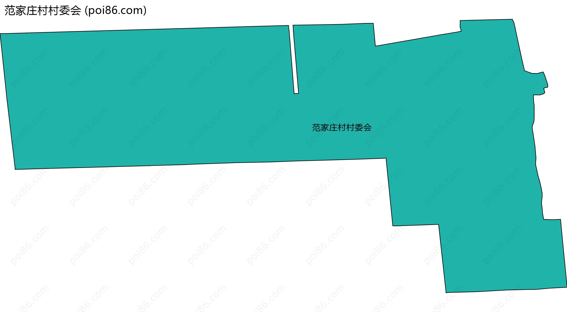 范家庄村村委会边界地图