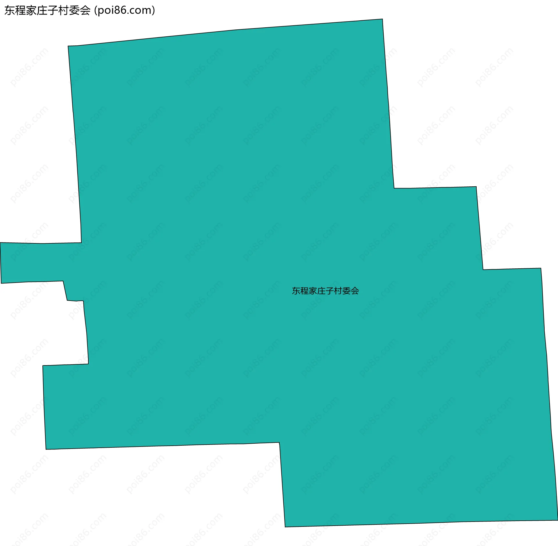 东程家庄子村委会边界地图