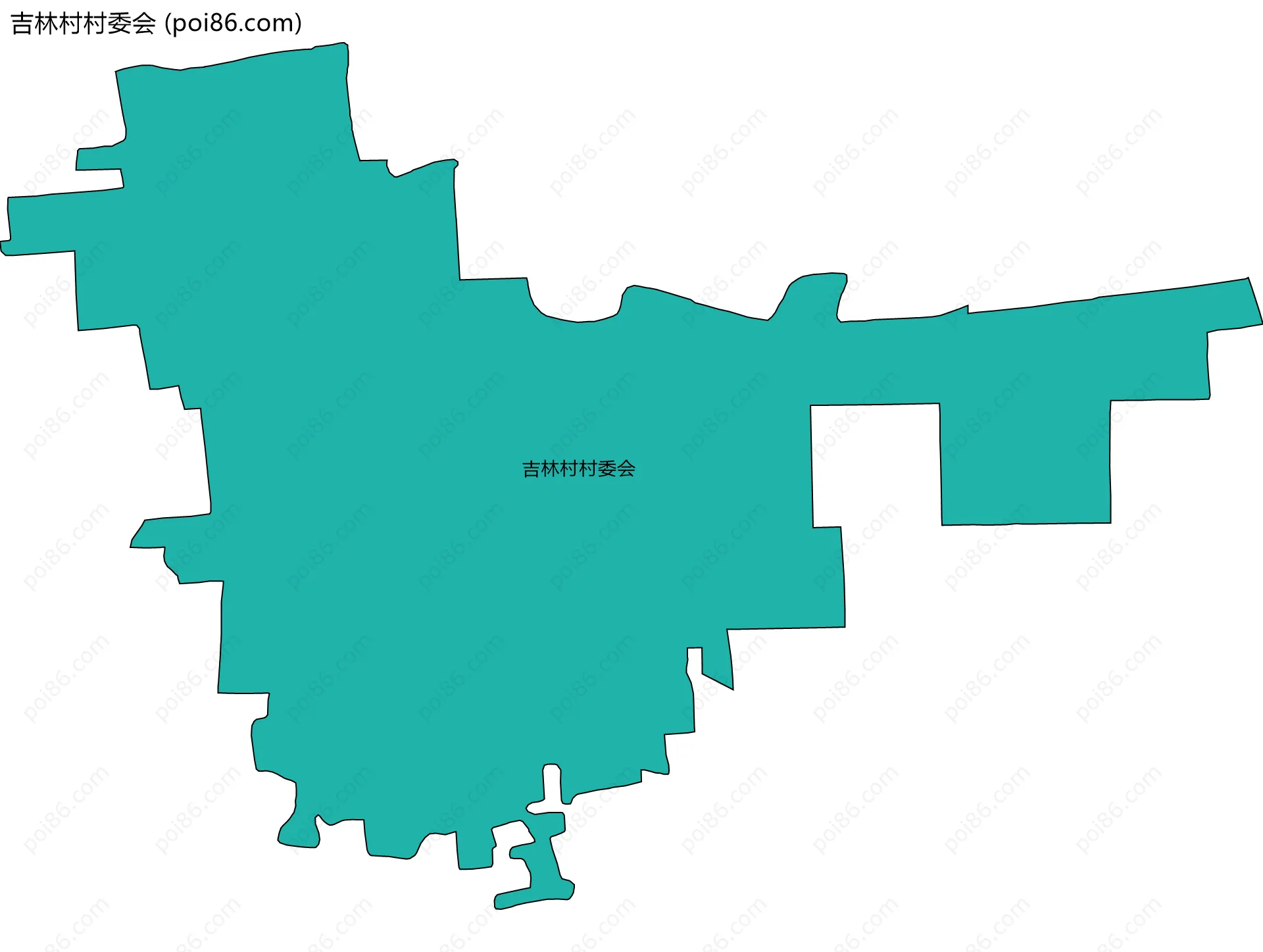 吉林村村委会边界地图
