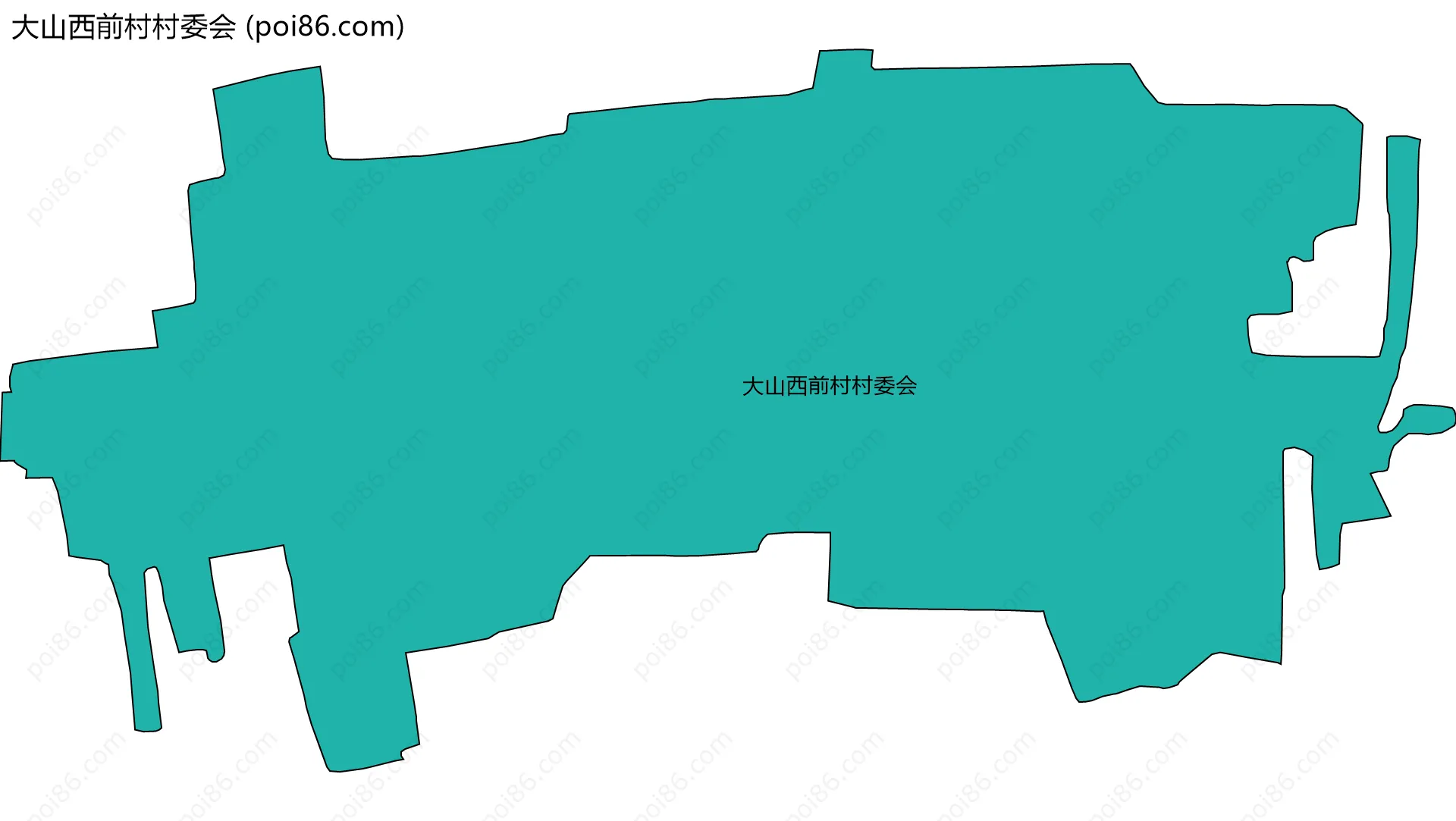 大山西前村村委会边界地图