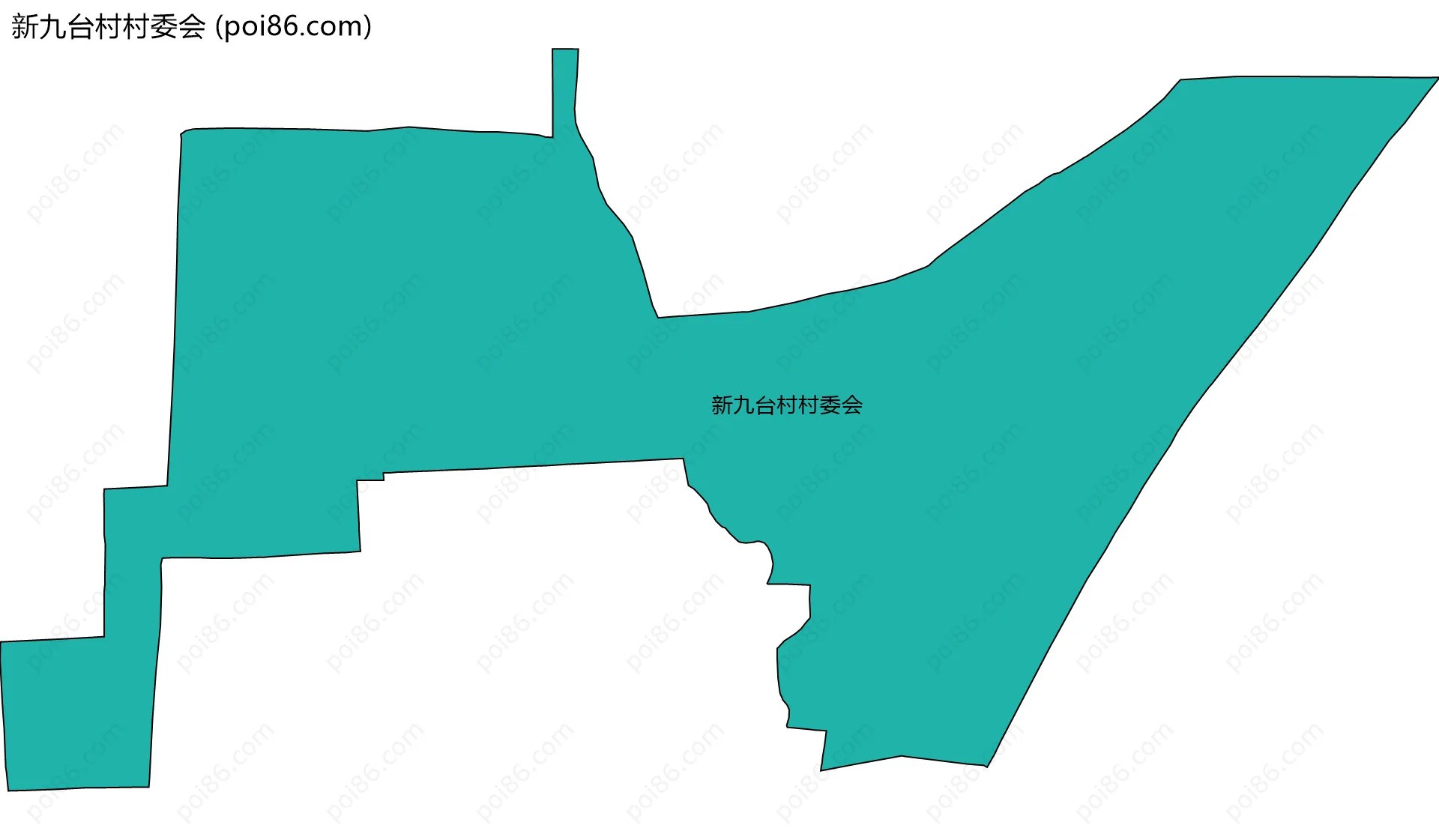 新九台村村委会边界地图