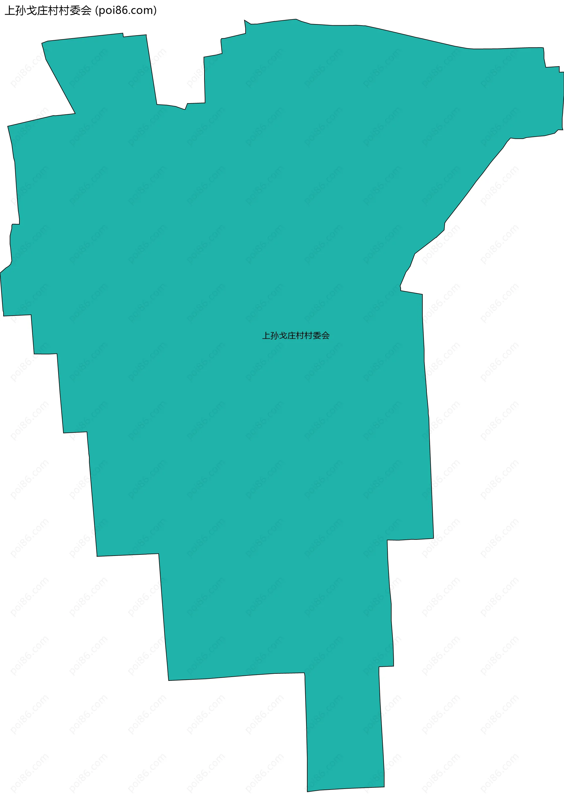 上孙戈庄村村委会边界地图