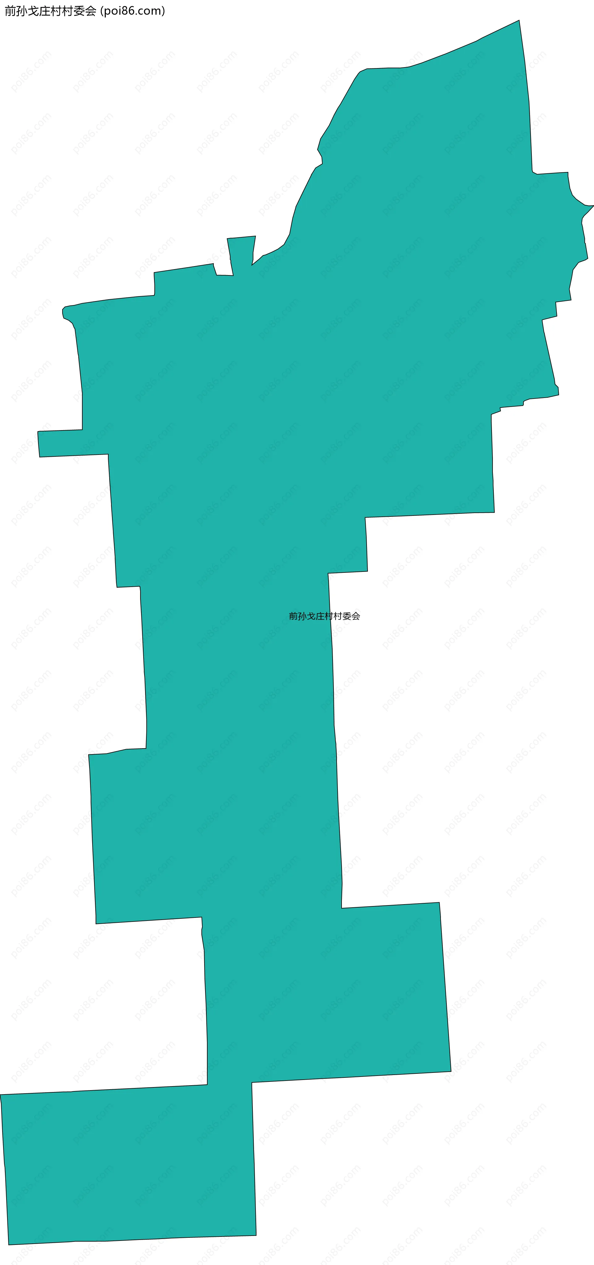 前孙戈庄村村委会边界地图