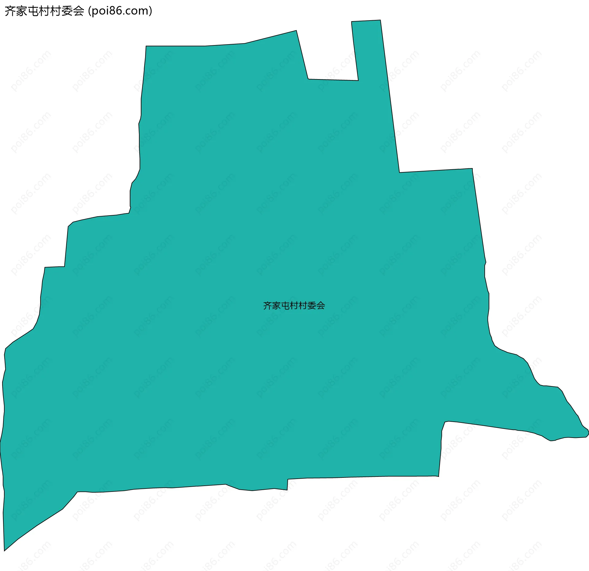 齐家屯村村委会边界地图