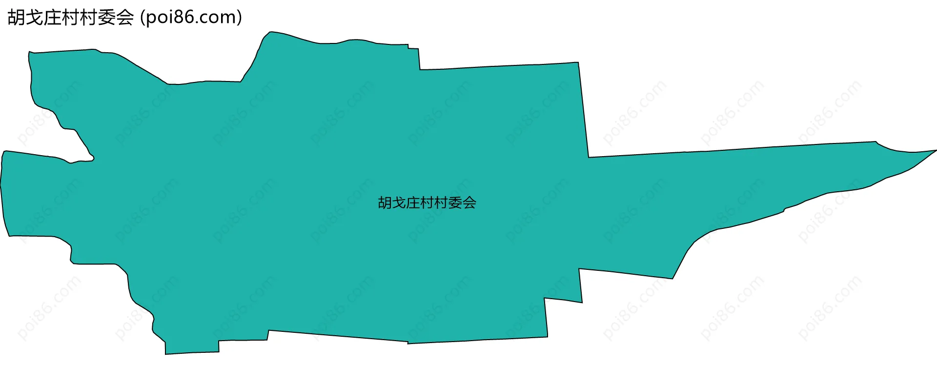 胡戈庄村村委会边界地图