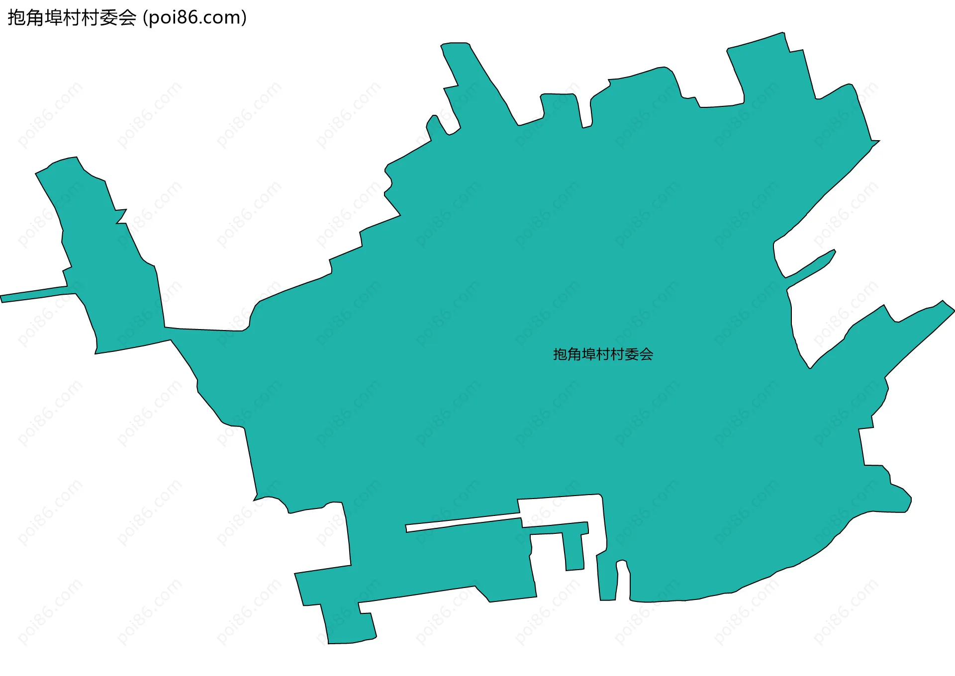 抱角埠村村委会边界地图