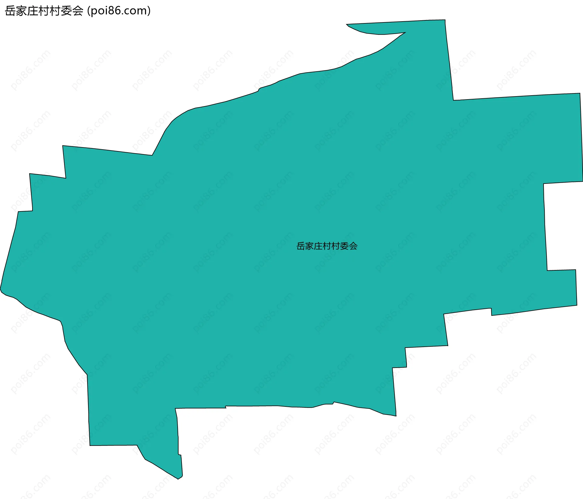 岳家庄村村委会边界地图