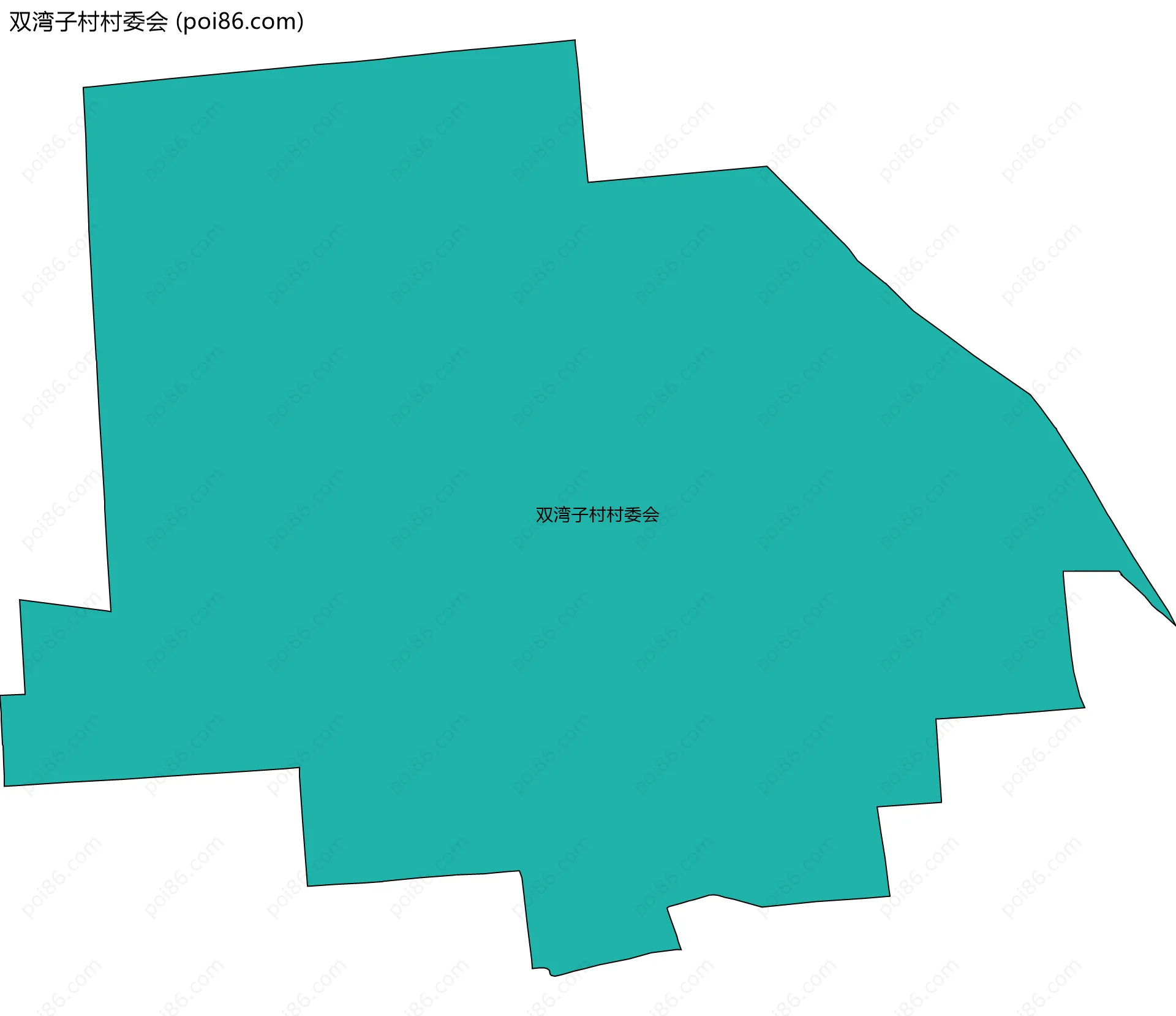 双湾子村村委会边界地图