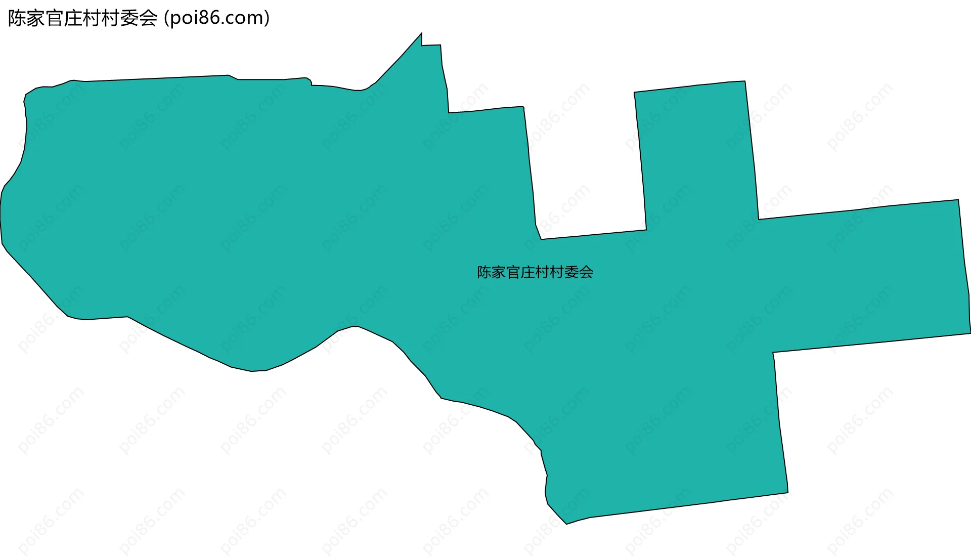 陈家官庄村村委会边界地图