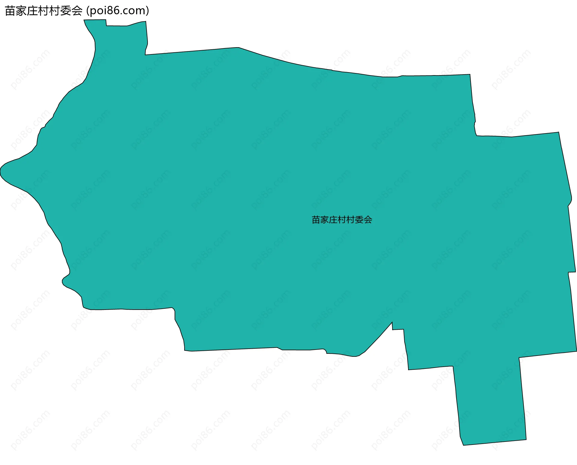 苗家庄村村委会边界地图