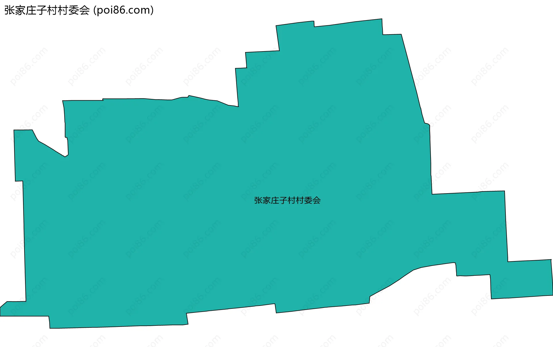 张家庄子村村委会边界地图