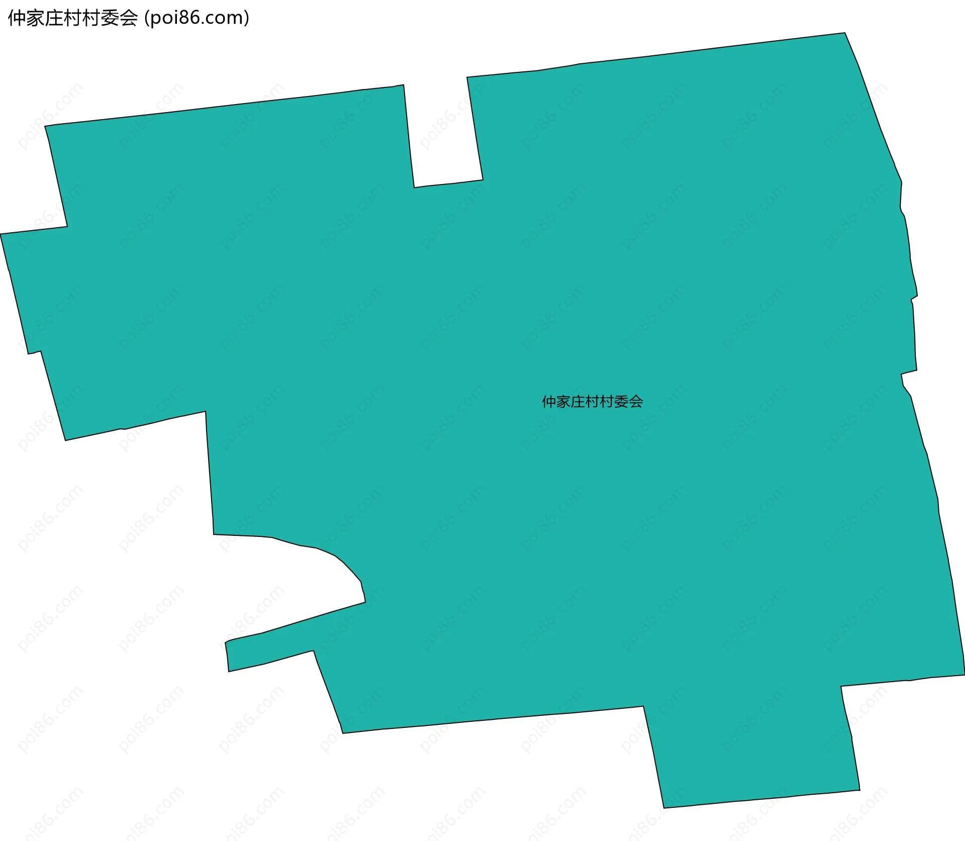 仲家庄村村委会边界地图