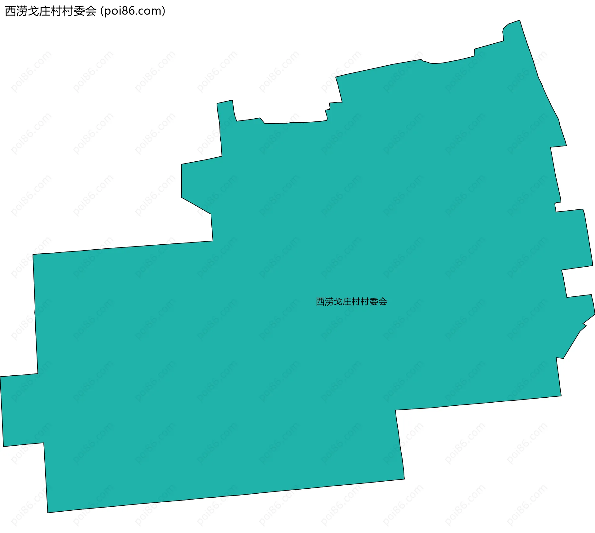 西涝戈庄村村委会边界地图
