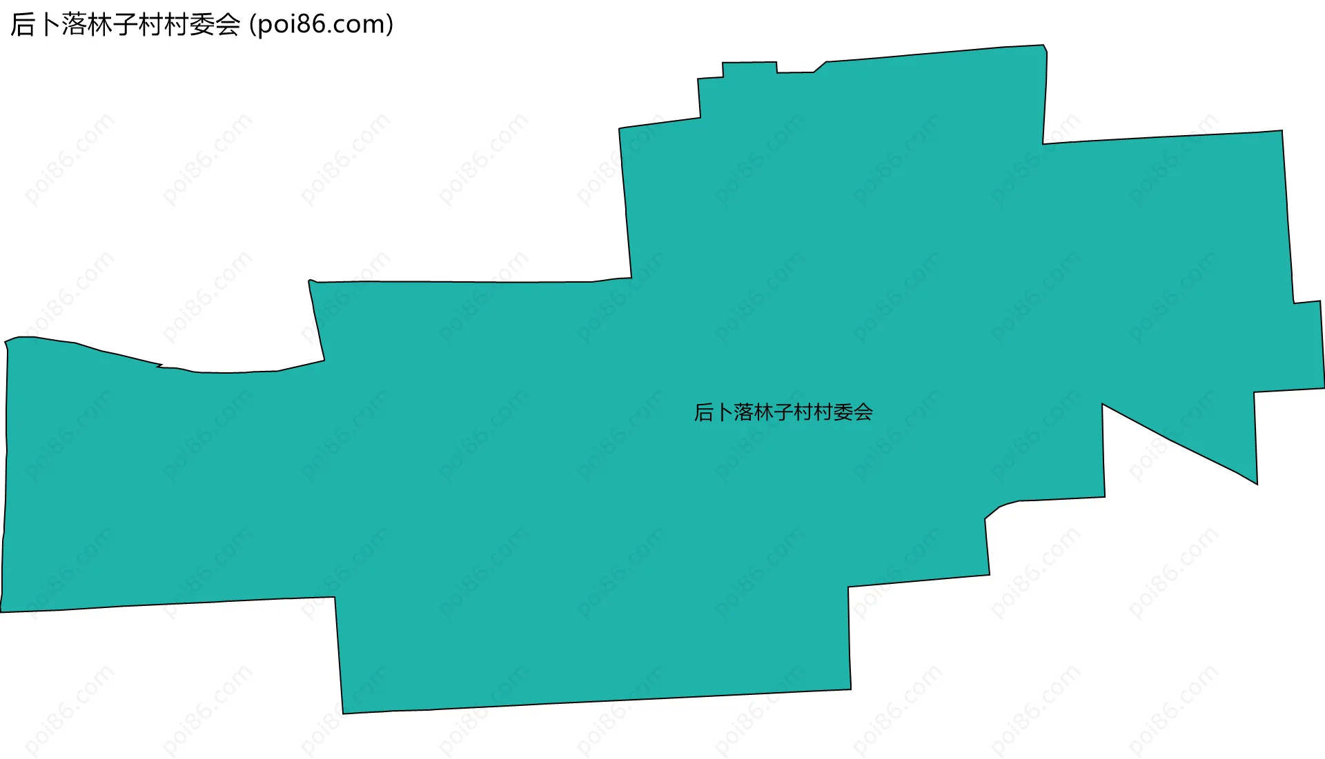 后卜落林子村村委会边界地图