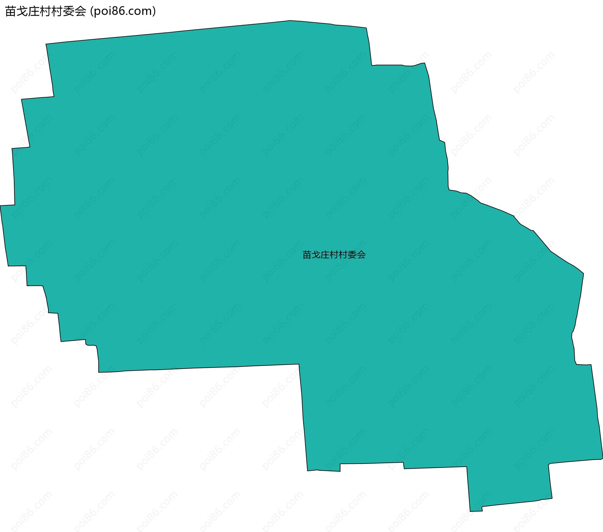 苗戈庄村村委会边界地图