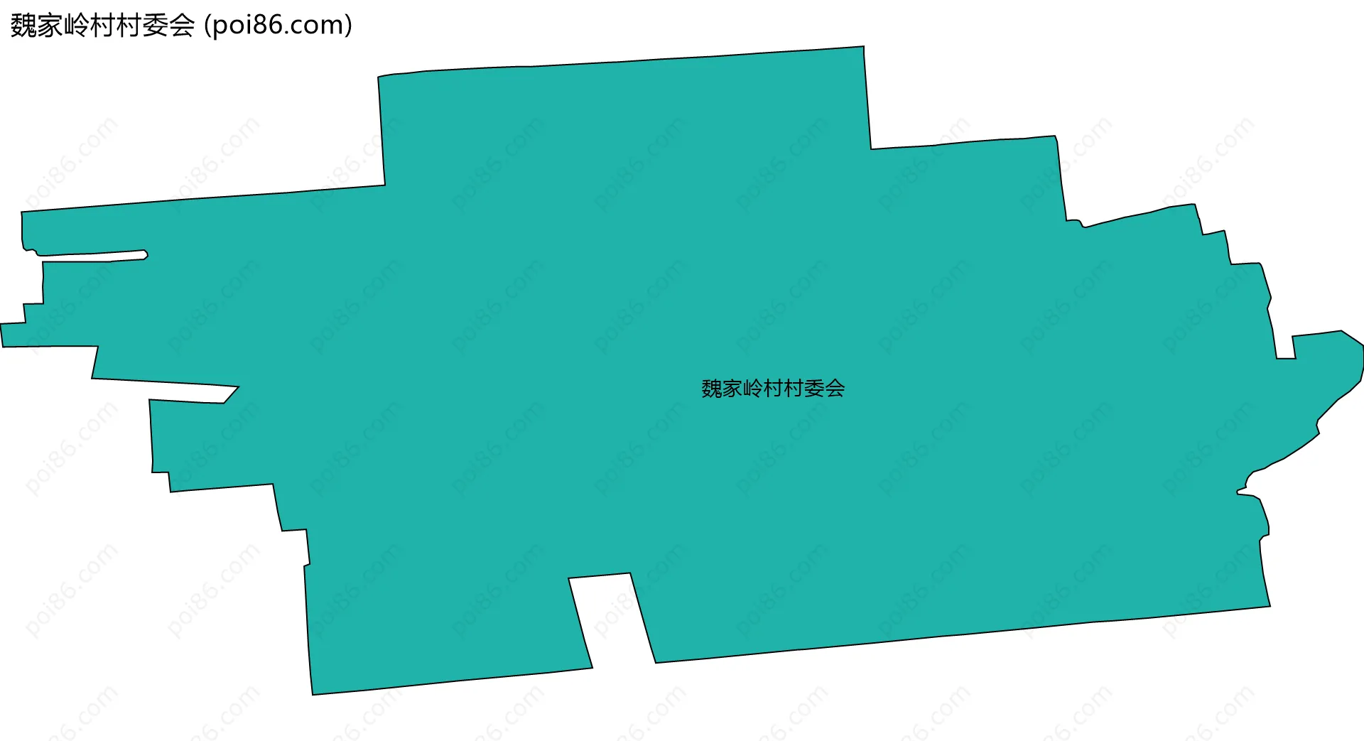 魏家岭村村委会边界地图