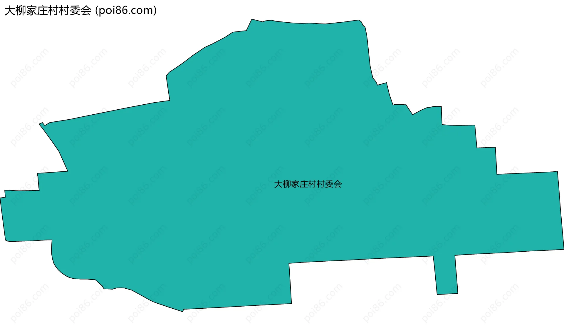 大柳家庄村村委会边界地图