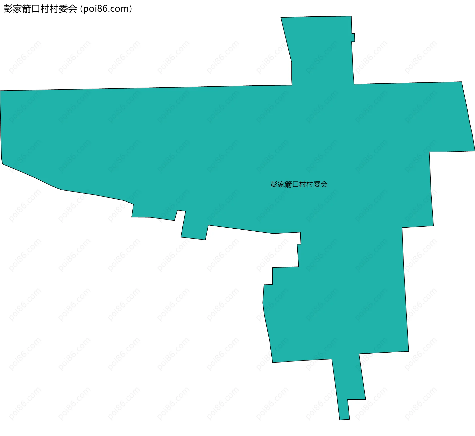 彭家箭口村村委会边界地图