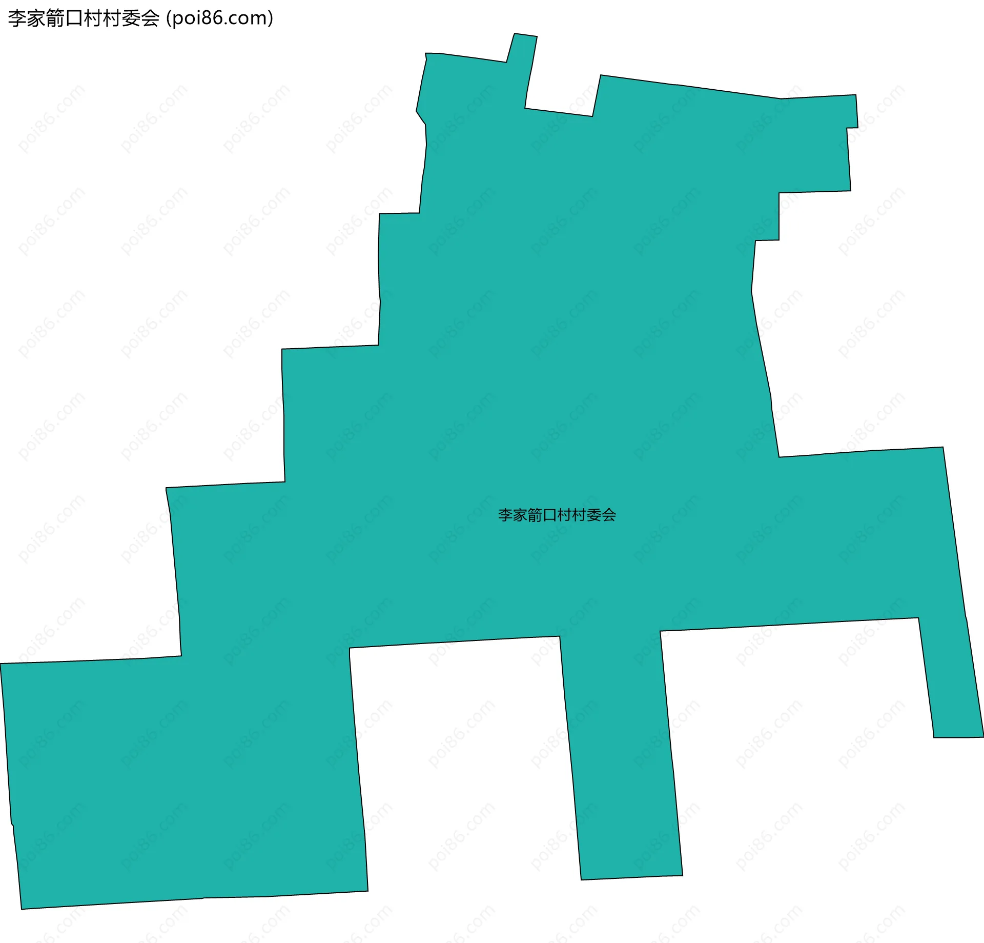 李家箭口村村委会边界地图