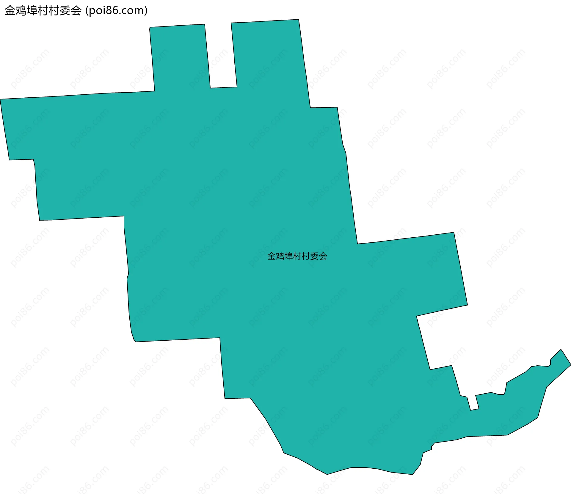 金鸡埠村村委会边界地图