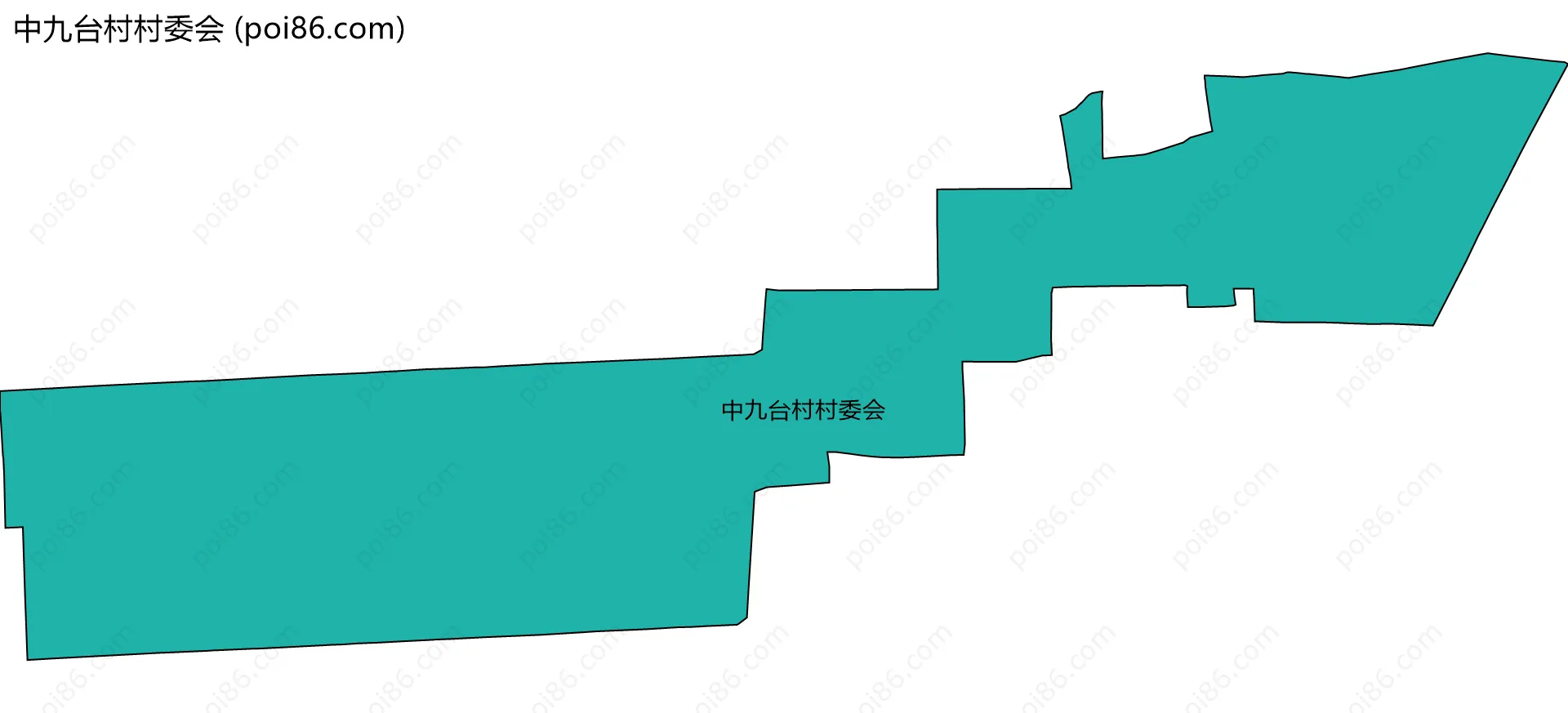 中九台村村委会边界地图