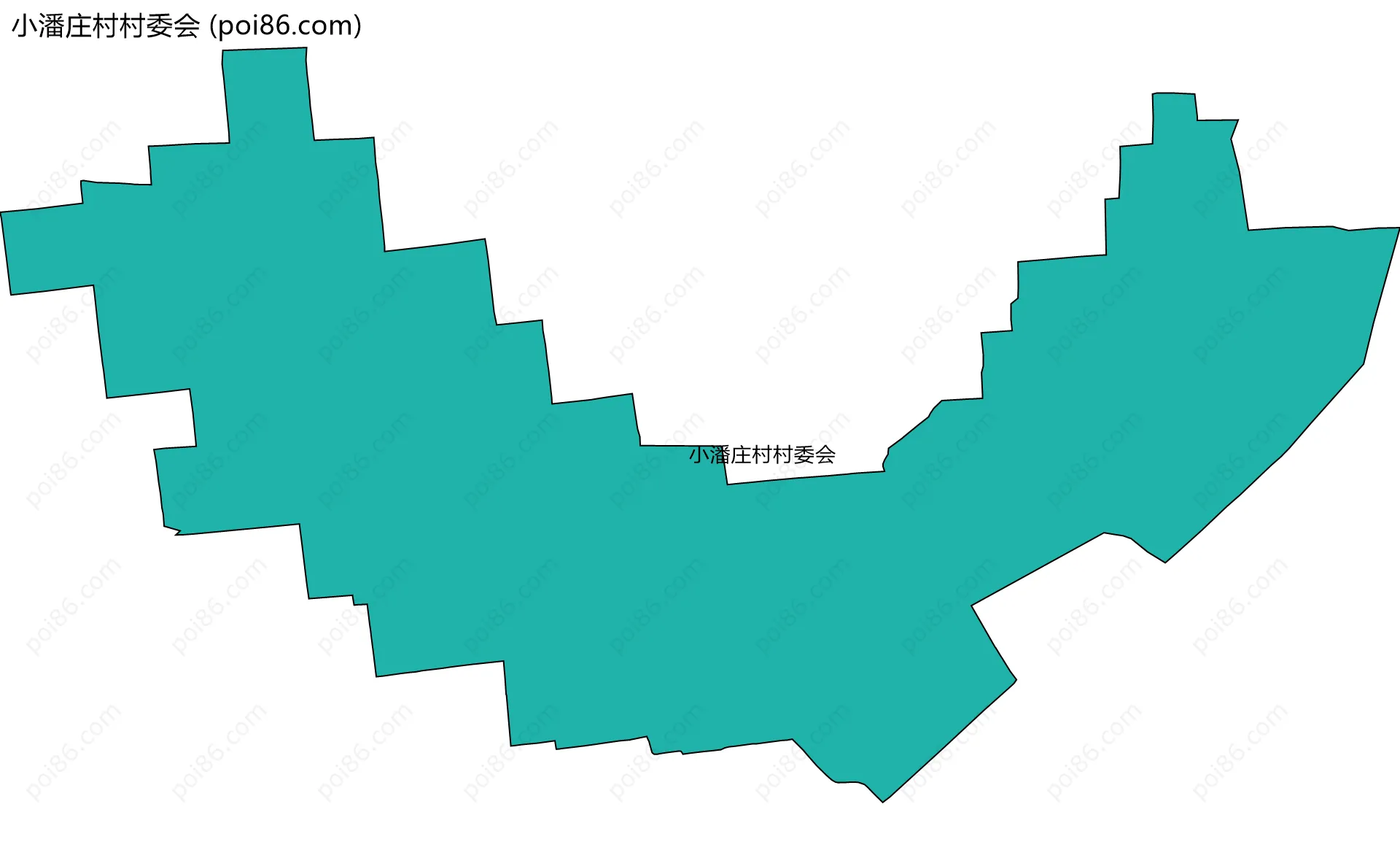 小潘庄村村委会边界地图