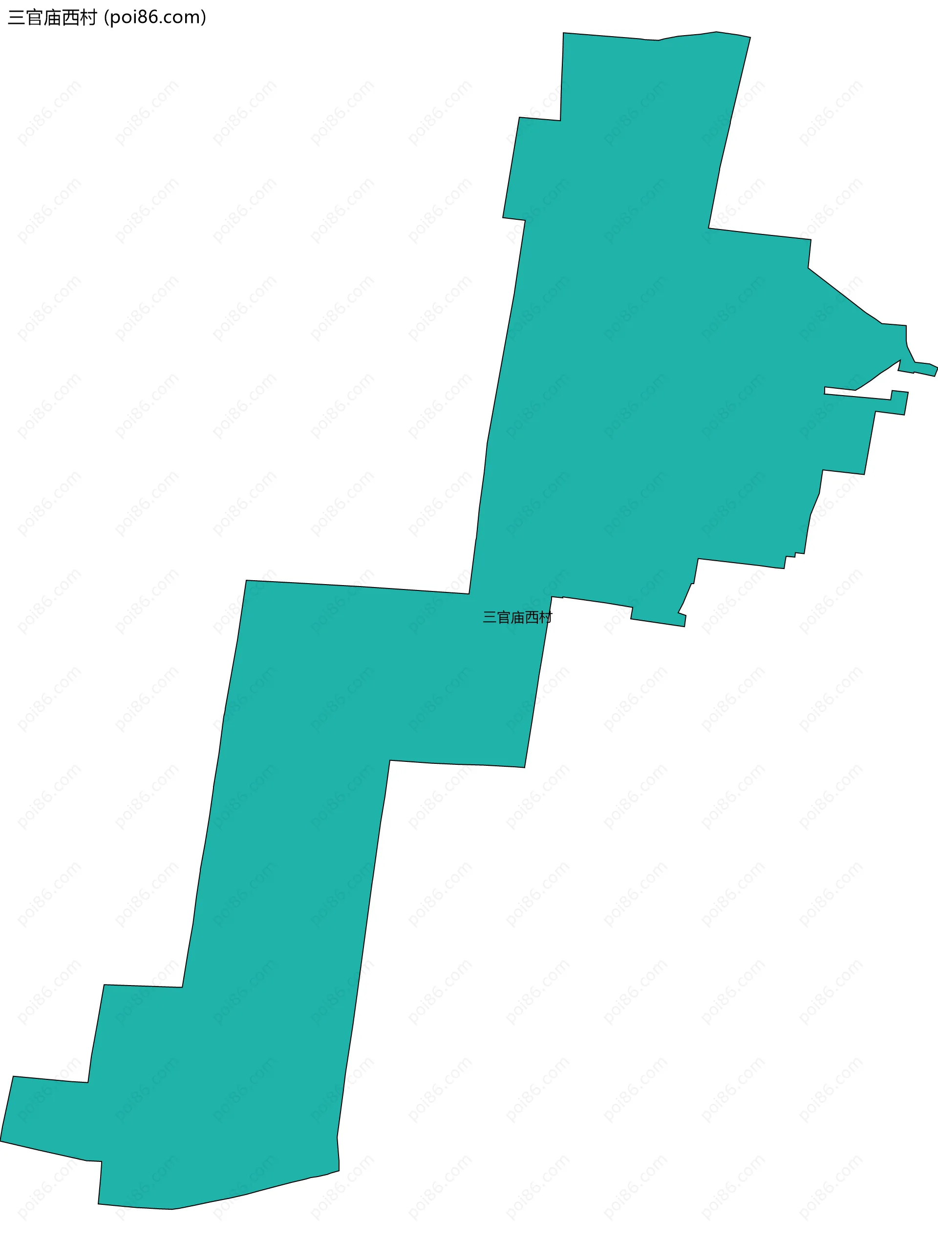 三官庙西村边界地图