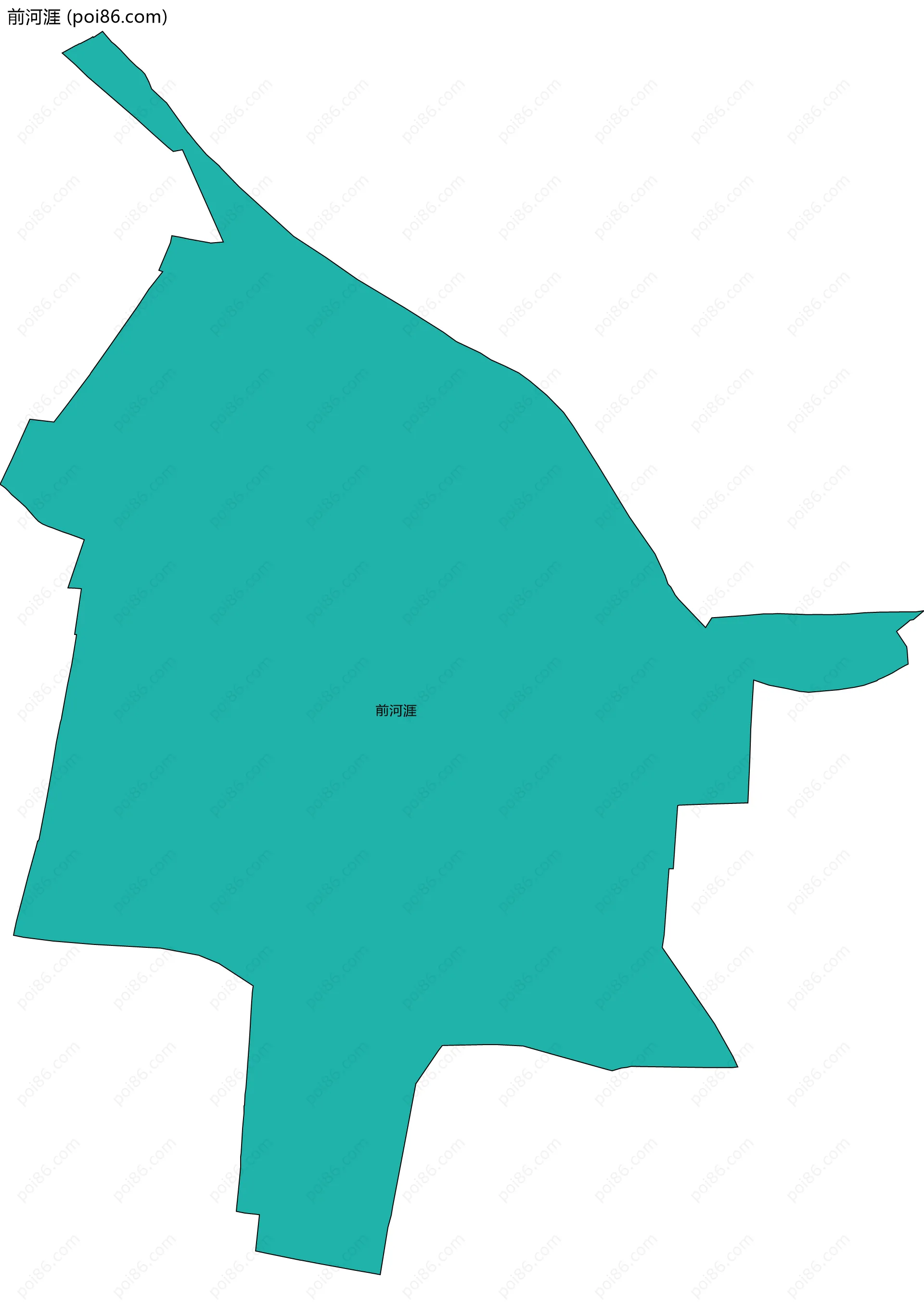 前河涯边界地图