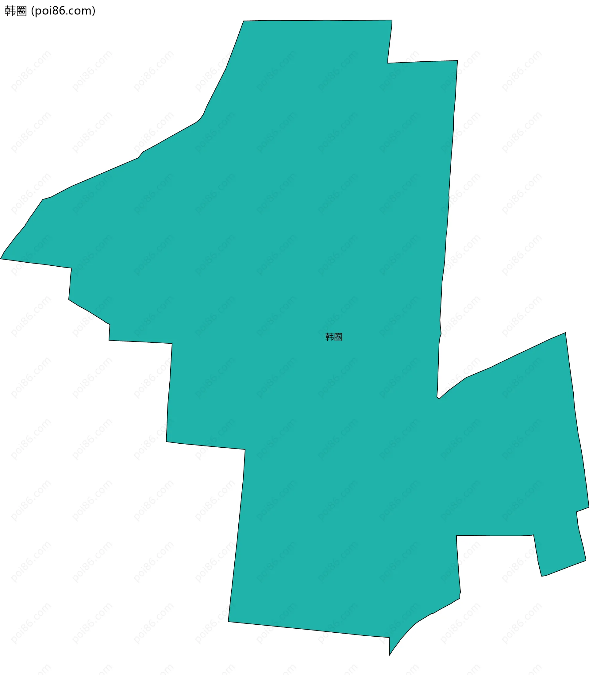 韩圈边界地图